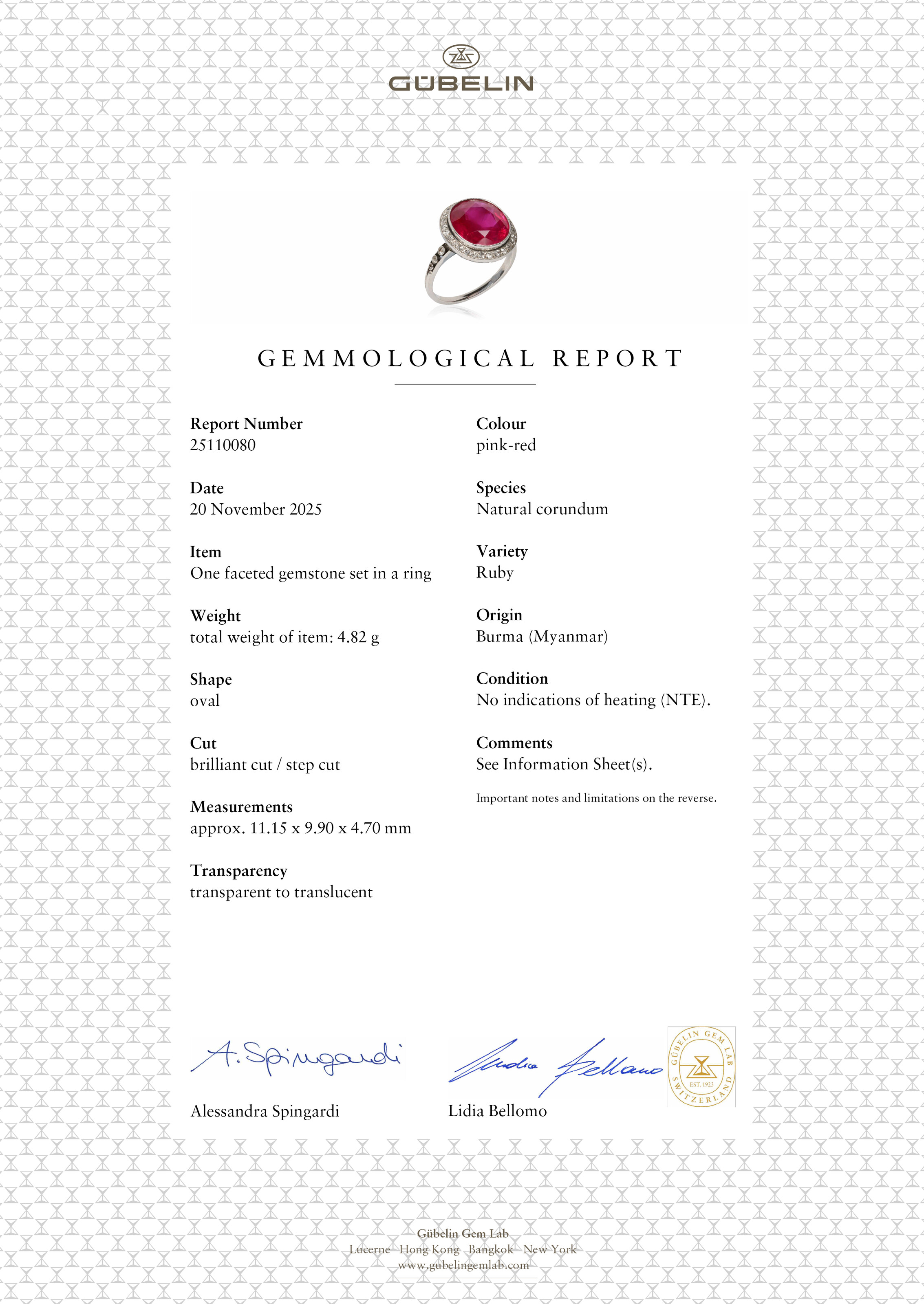 BAGUE RUBIS ET DIAMANTS image 7