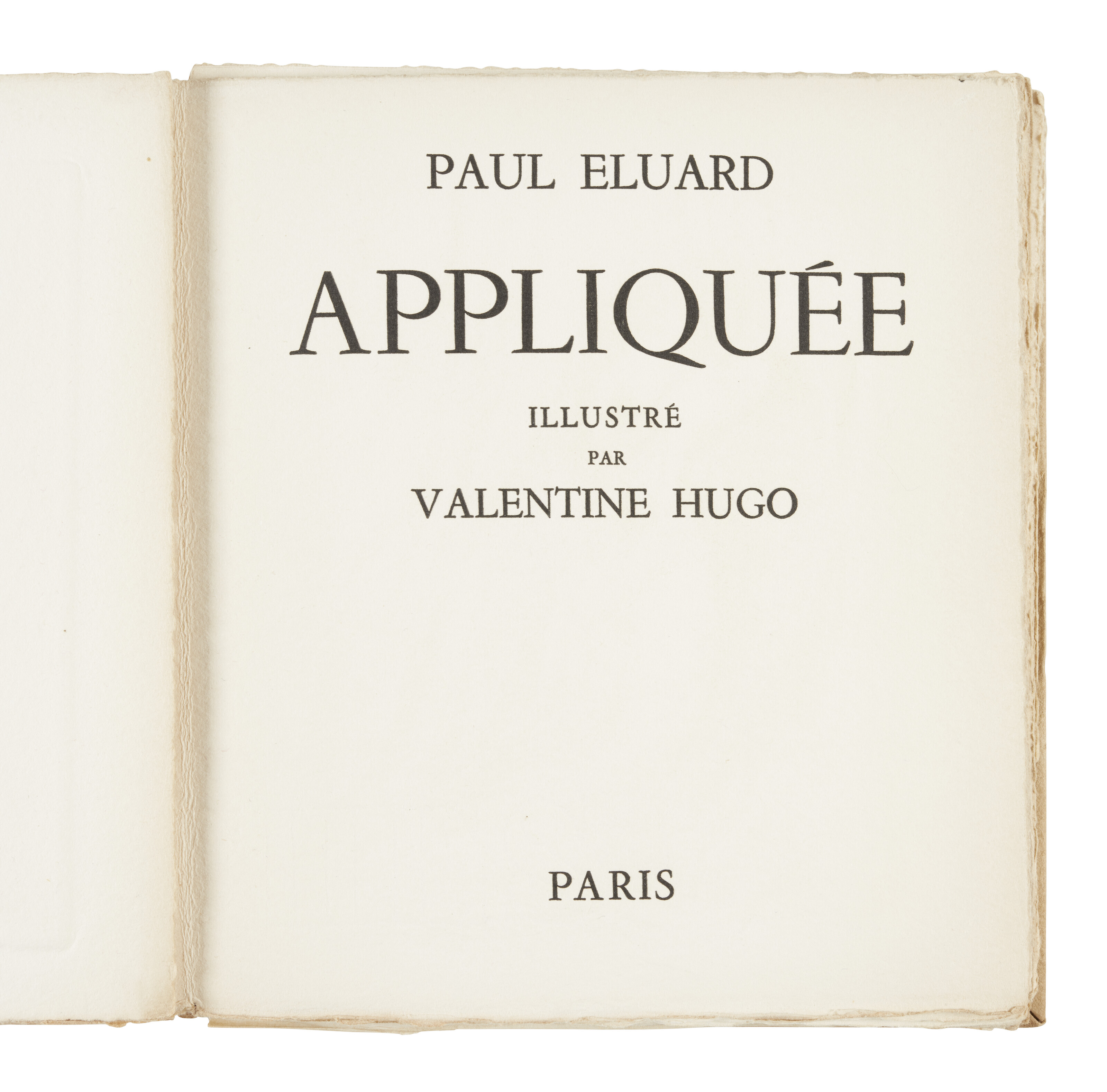 HUGO, Valentine (1887-1968) et Paul ÉLUARD (1895-1952), Appliquée 