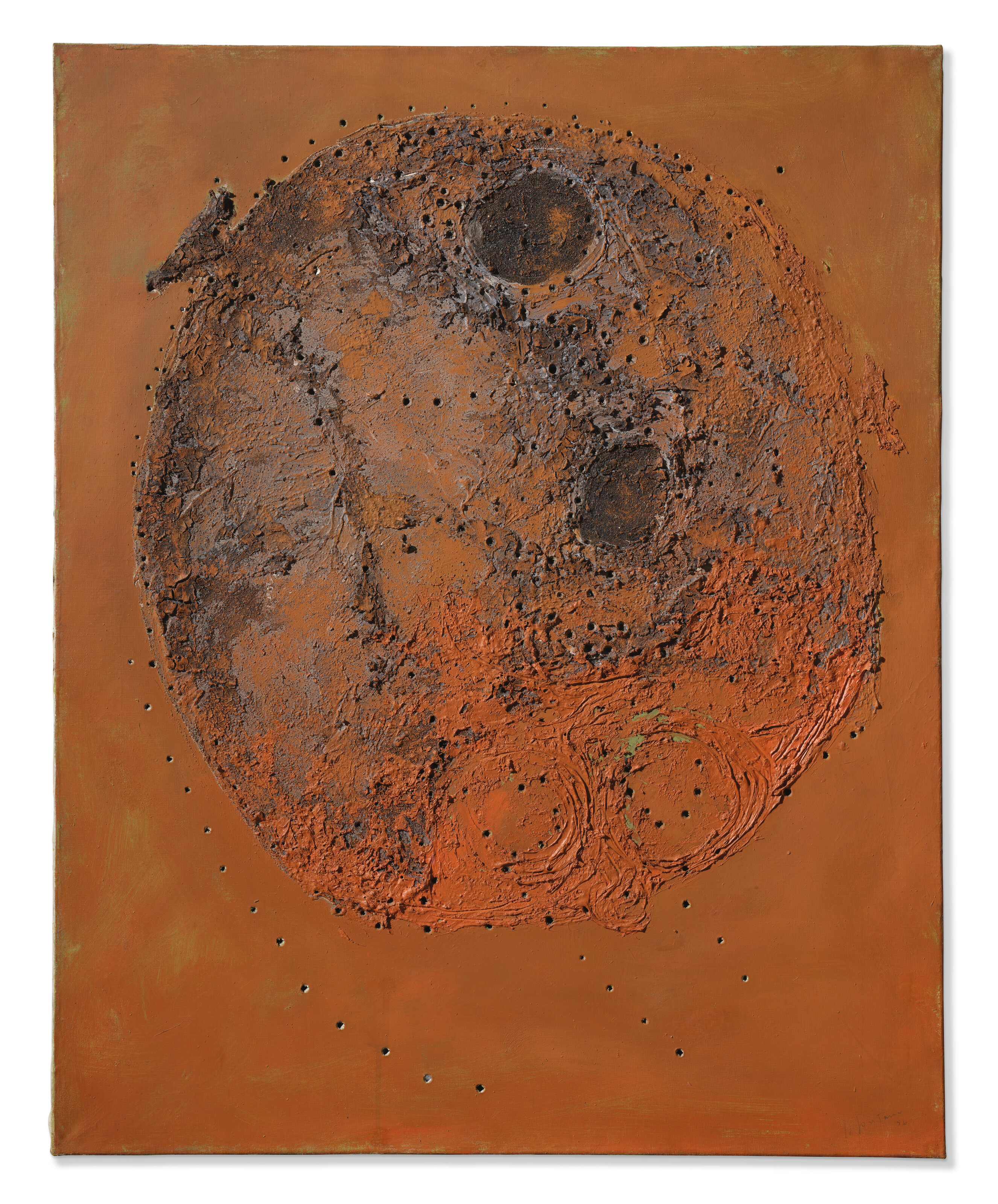 Lucio Fontana, Concetto Spaziale, 1956, offered in Collection Helga et Edzard Reuter on 28 May 2025 at Christie's in Paris