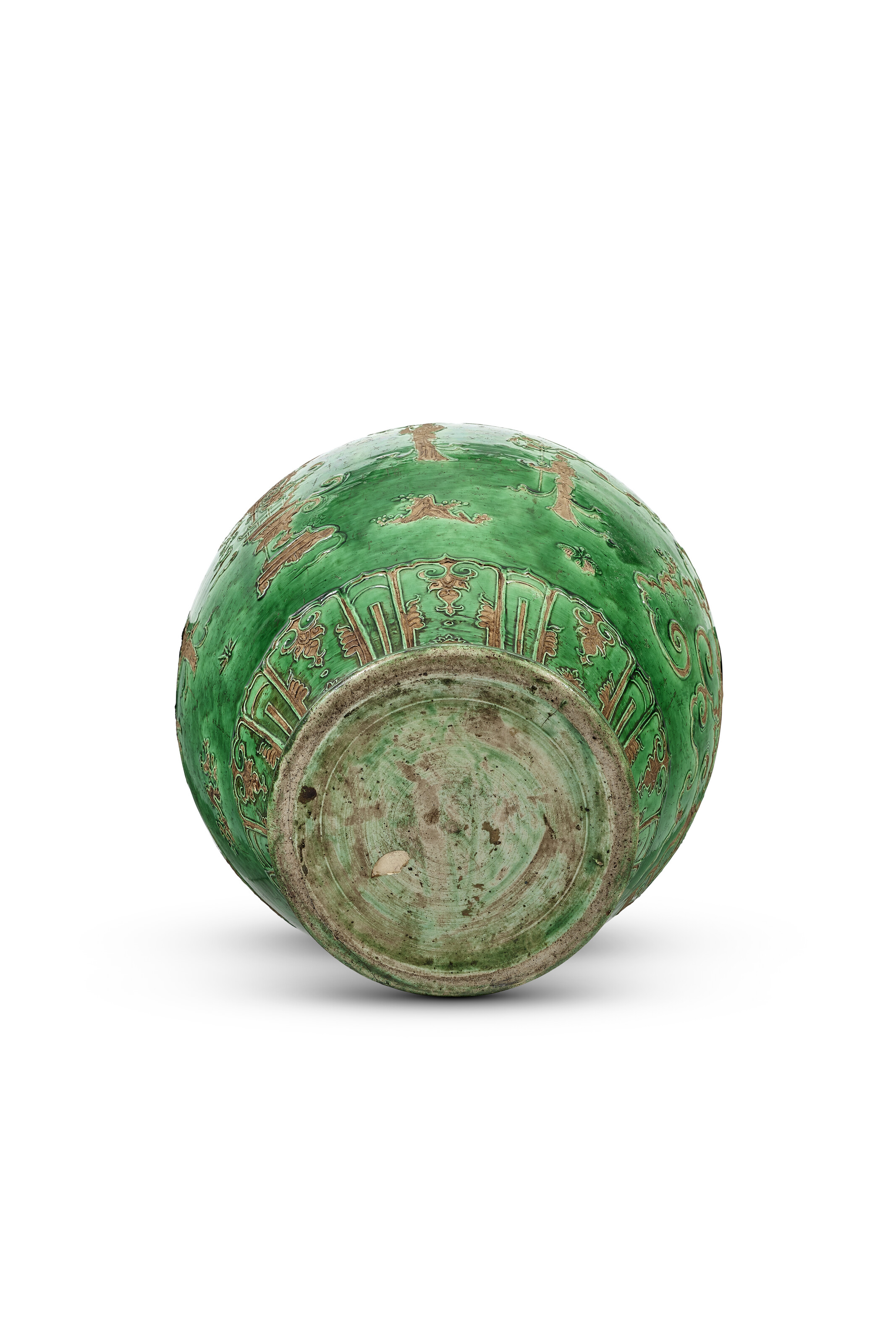 JARRE EN PORCELAINE PARTIELLEMENT ÉMAILLÉE VERT image 5