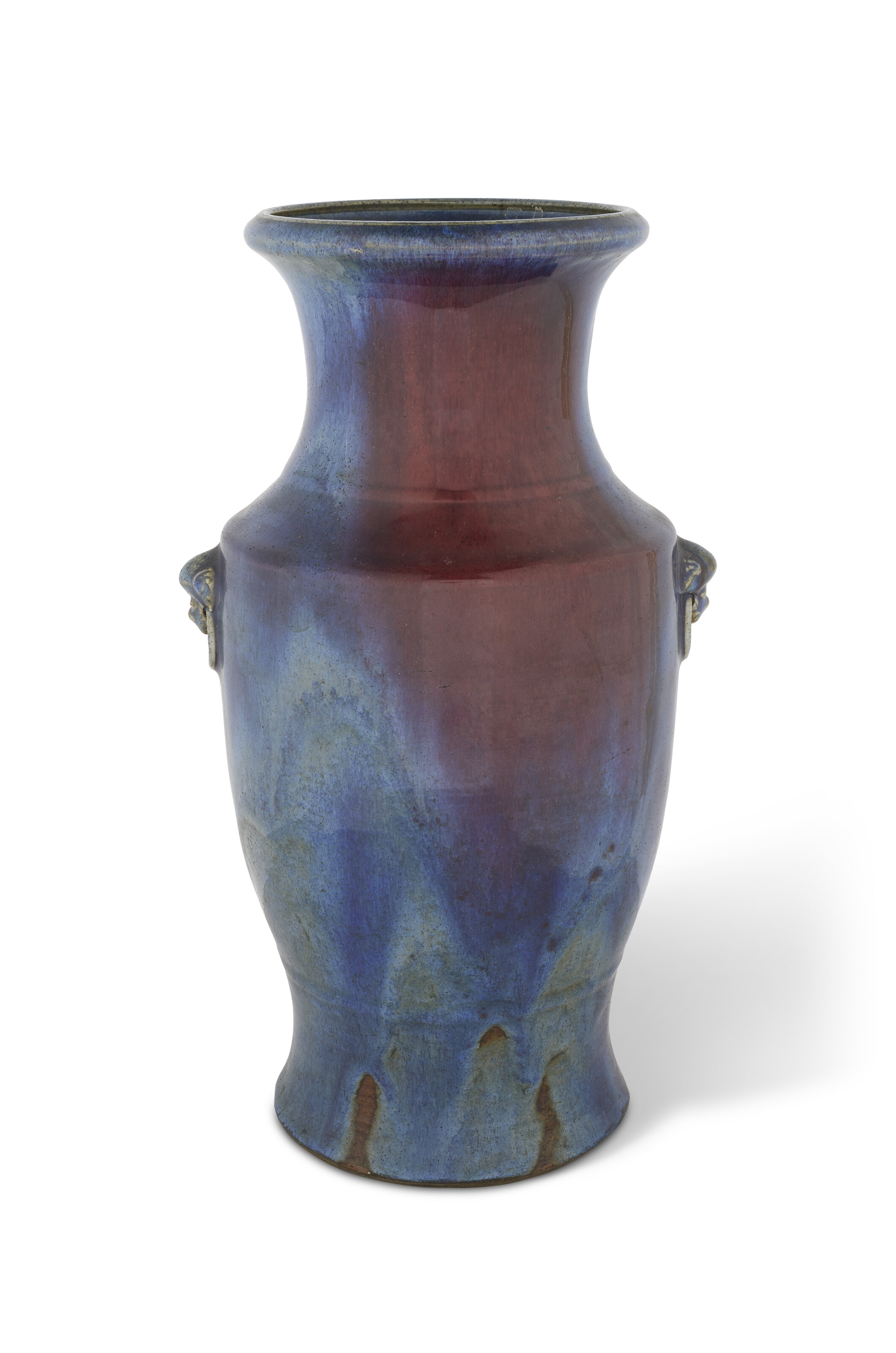 VASE BALUSTRE EN PORCELAINE FLAMBÉE