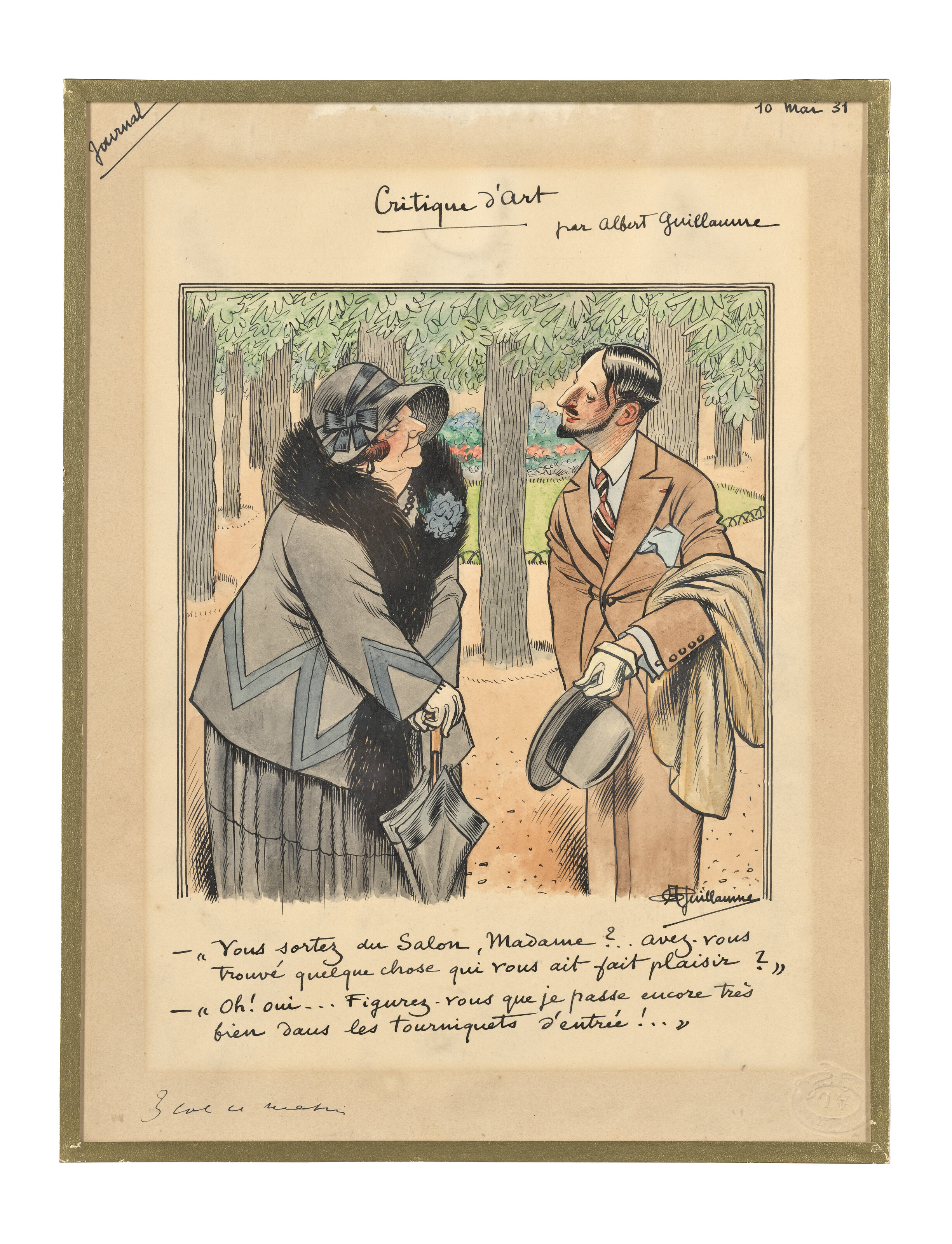 ALBERT GUILLAUME (PARIS 1873-1942 FAUX-EN-PéRIGORD) image 3