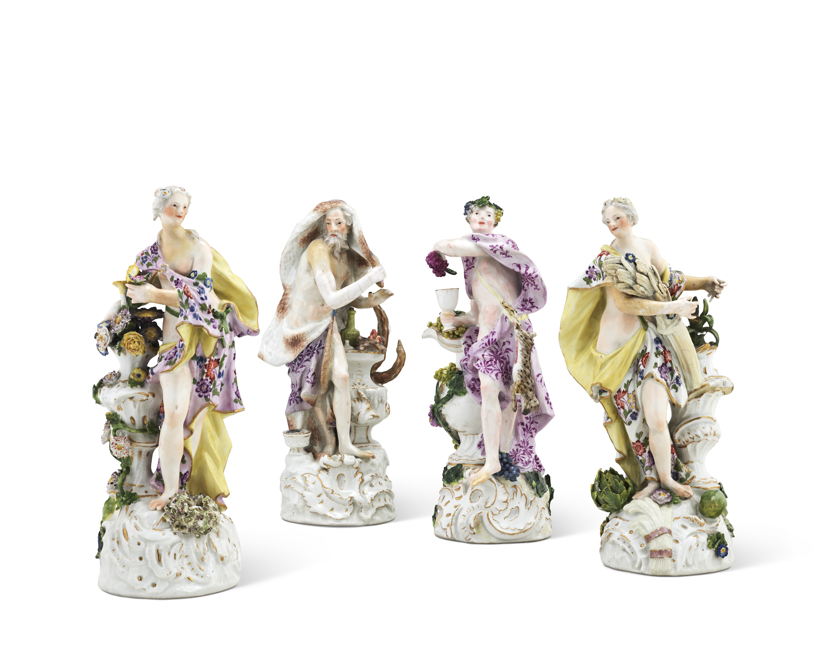 QUATRE STATUETTES EN PORCELAINE DE MEISSEN DU XVIIIE SIÈCLE image 2