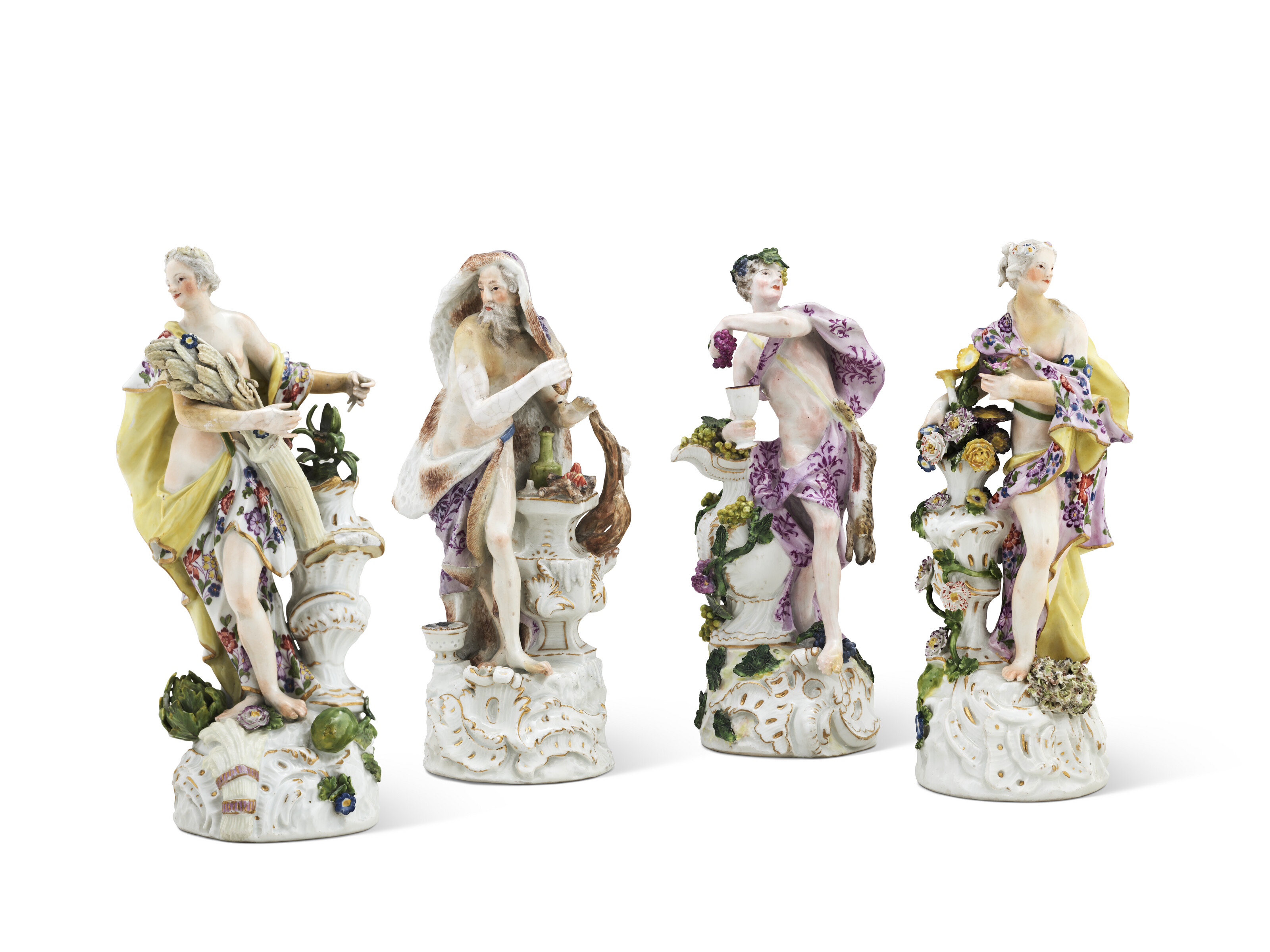 QUATRE STATUETTES EN PORCELAINE DE MEISSEN DU XVIIIE SIÈCLE image 3