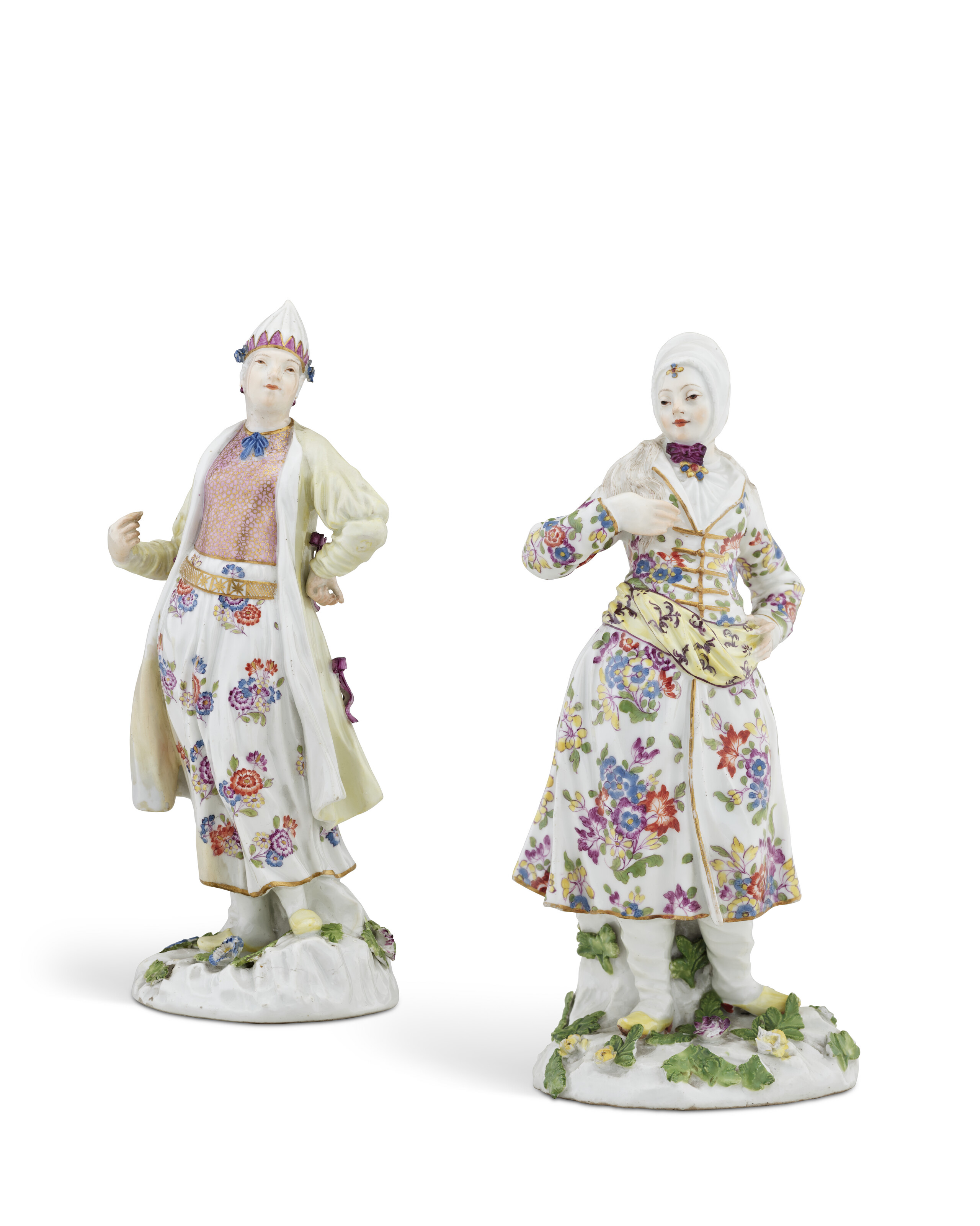 DEUX STATUETTES FORMANT PENDANT EN PORCELAINE DE MEISSEN DU XVIIIE SIÈCLE image 6