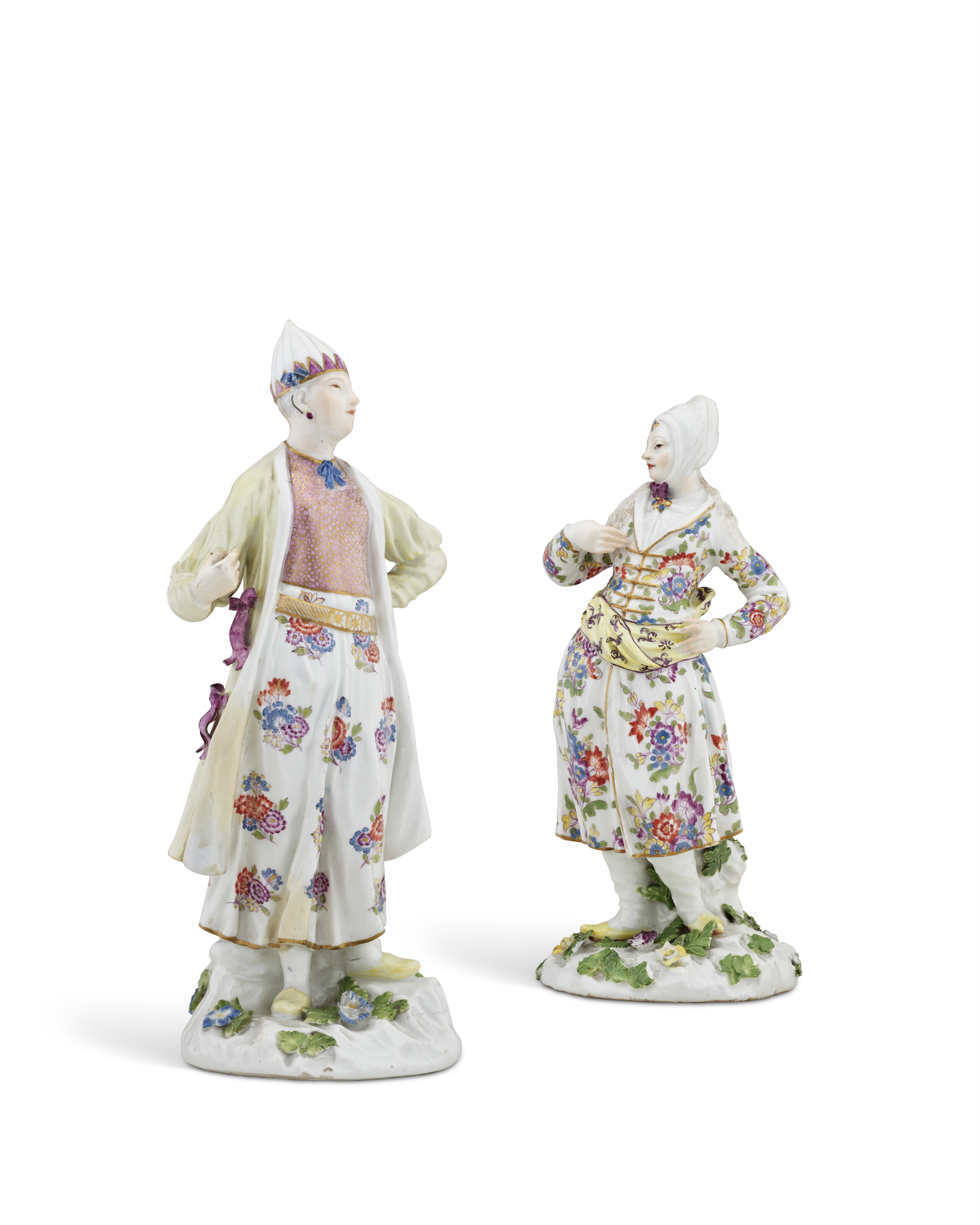 DEUX STATUETTES FORMANT PENDANT EN PORCELAINE DE MEISSEN DU XVIIIE SIÈCLE image 7