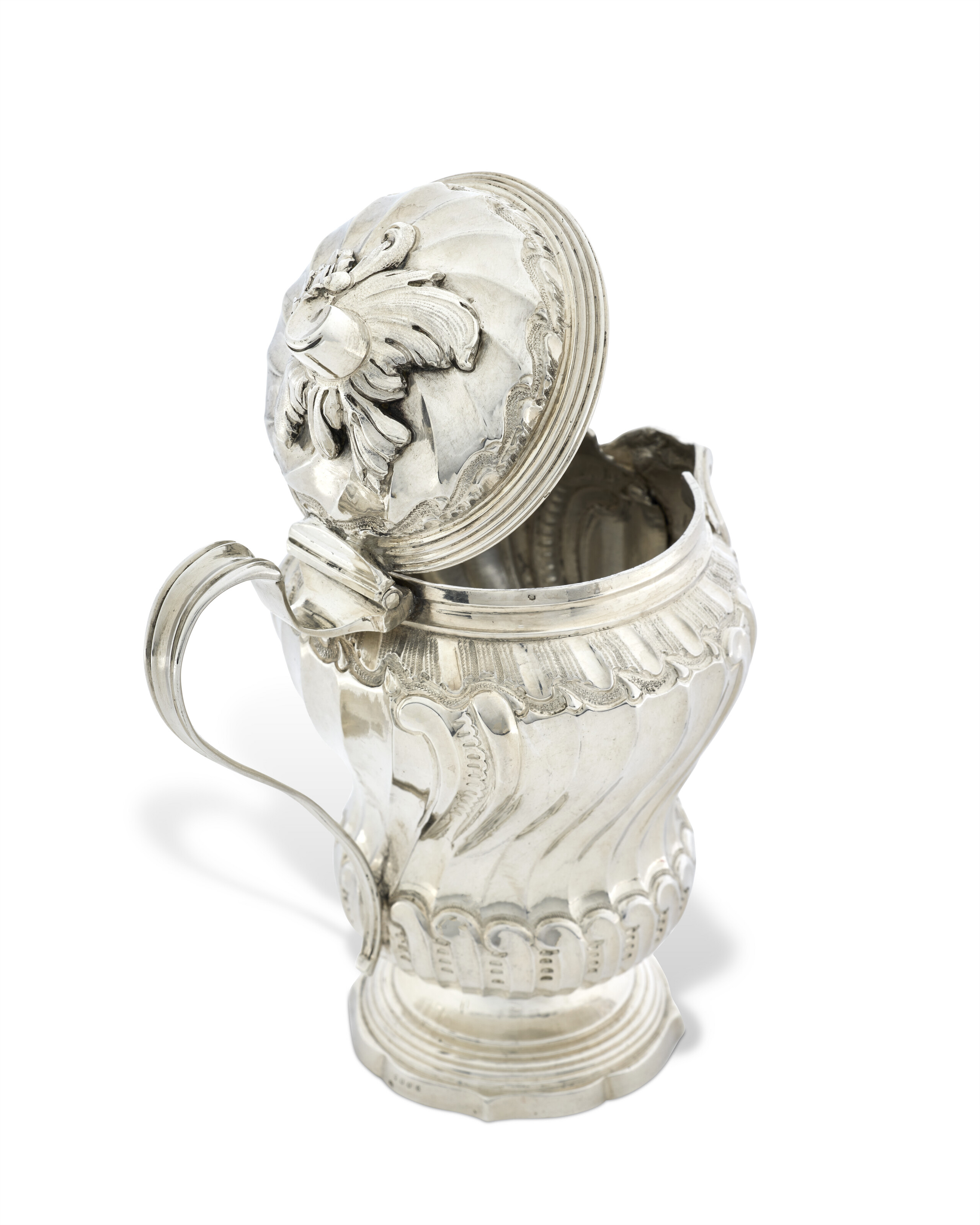 MOUTARDIER OU CRÉMIER EN ARGENT D'ÉPOQUE LOUIS XV image 3