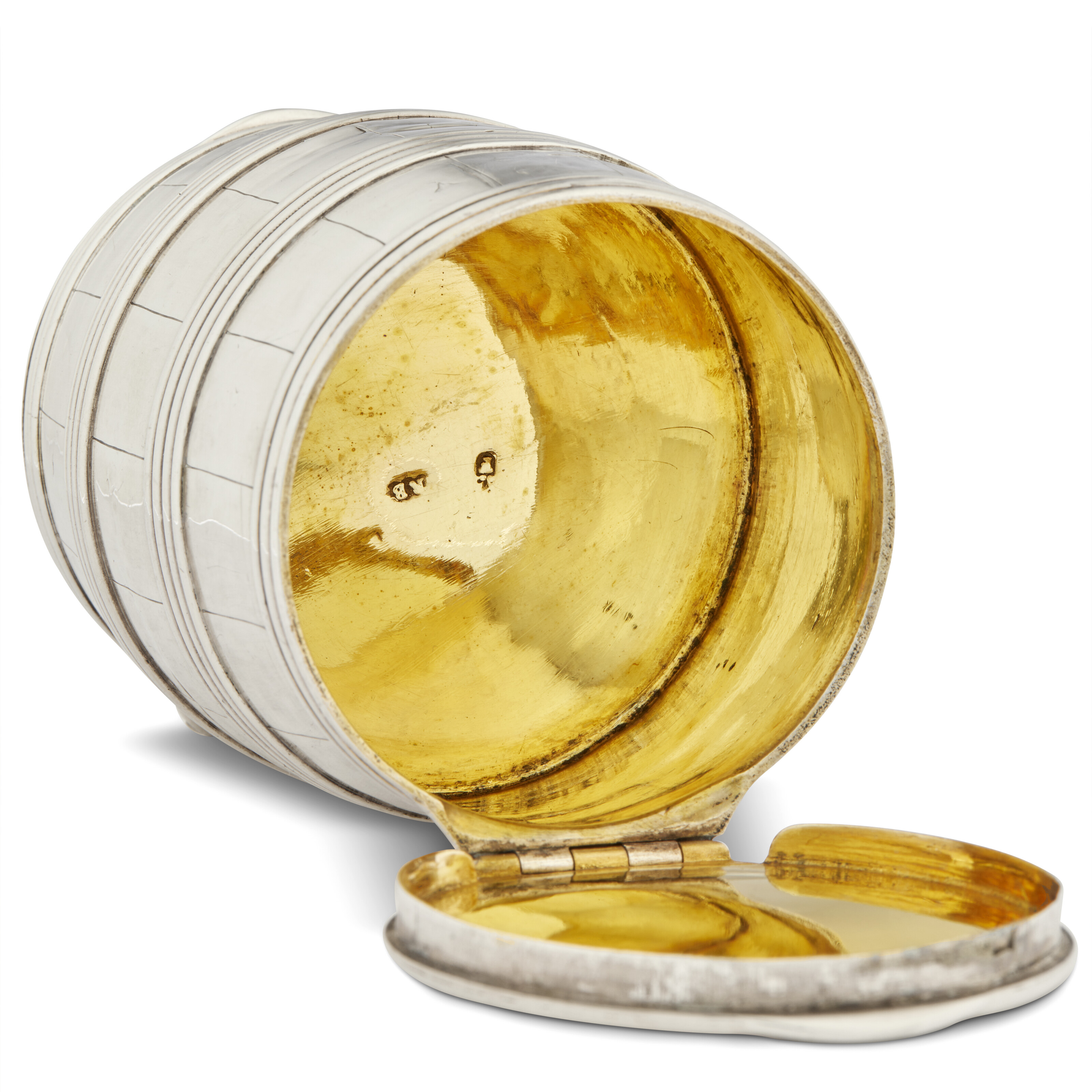 BOÎTE À ÉPICES OU TABATIÈRE DOUBLE EN ARGENT D'ÉPOQUE LOUIS XV image 3