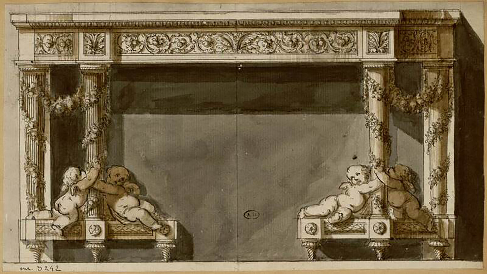 PENDULE DE BUREAU AUX AMOURS FORGERONS D'ÉPOQUE LOUIS XVI image 3