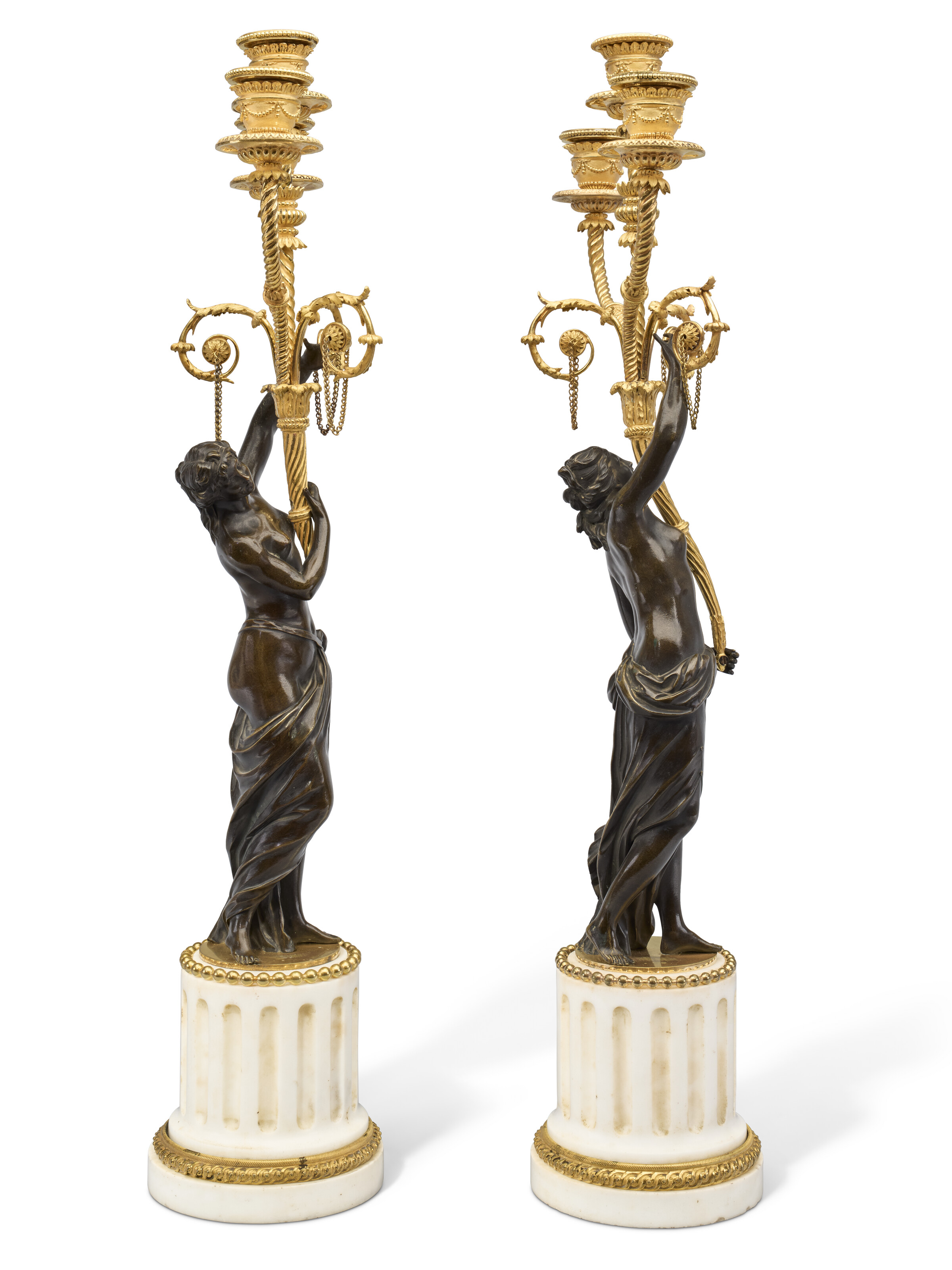 PAIRE DE CANDÉLABRES D'ÉPOQUE LOUIS XVI image 4