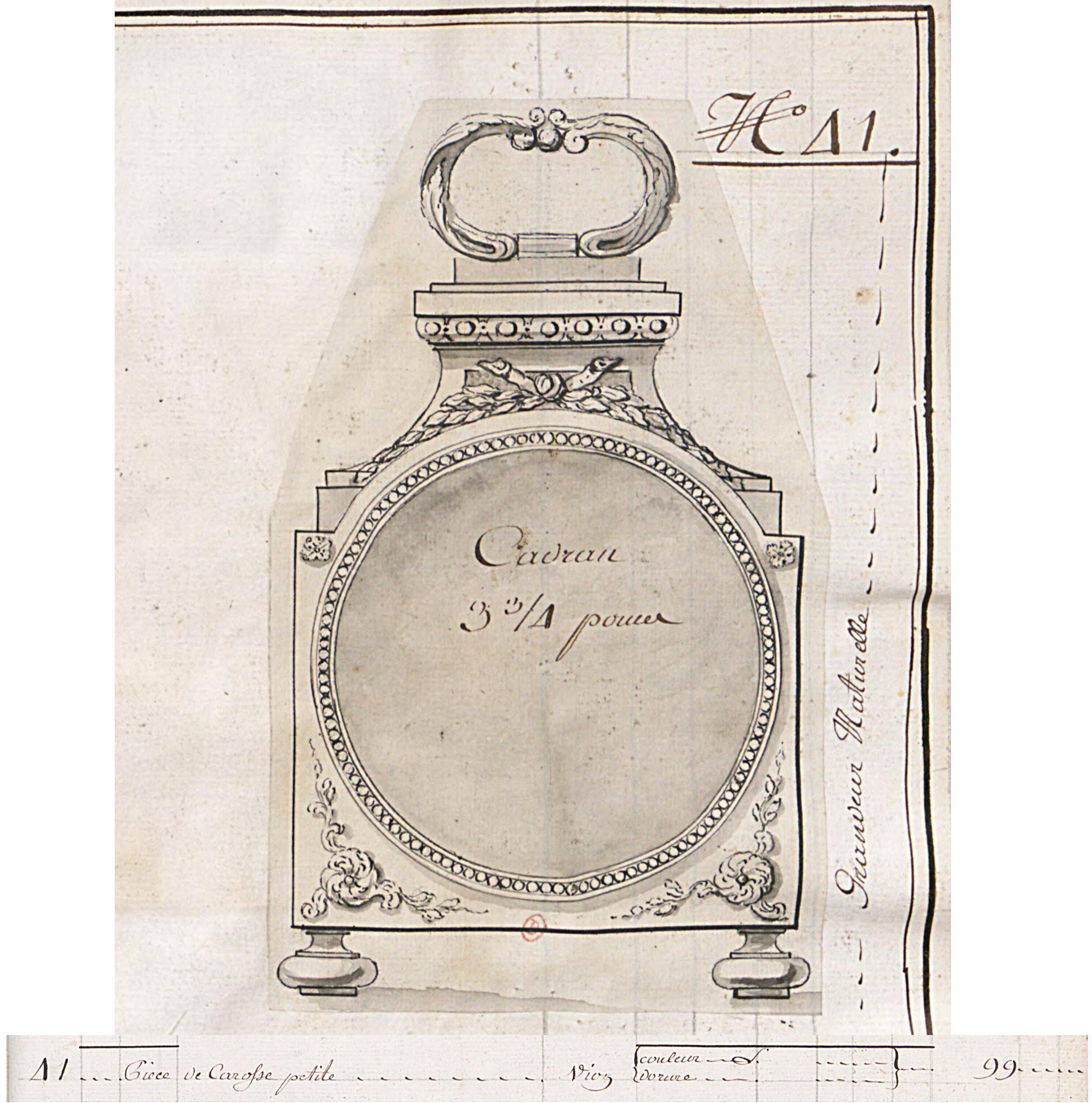 PENDULE D'OFFICIER DE STYLE LOUIS XVI image 6