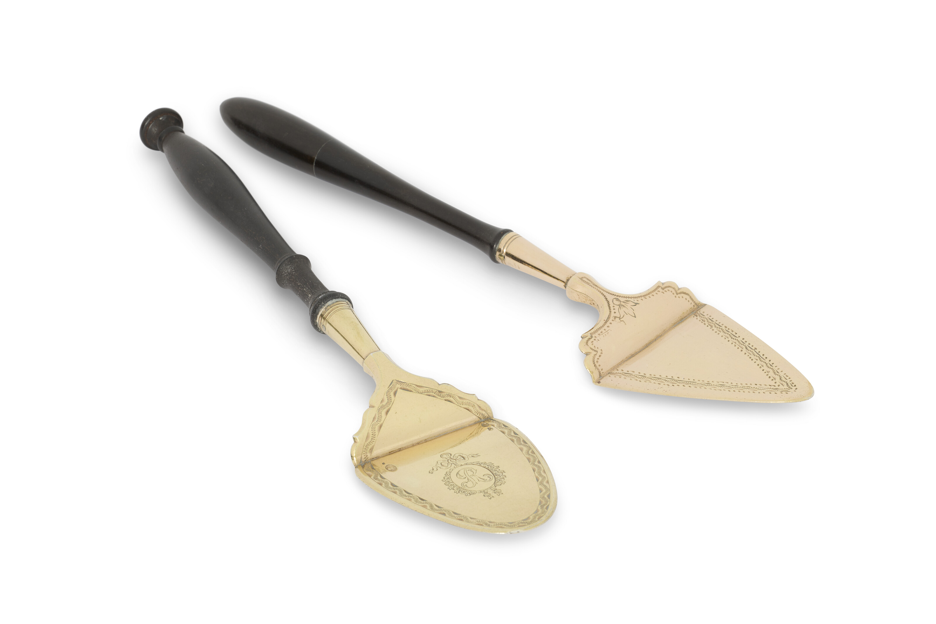 DEUX PELLES À BEURRE EN VERMEIL D'ÉPOQUE LOUIS XVI