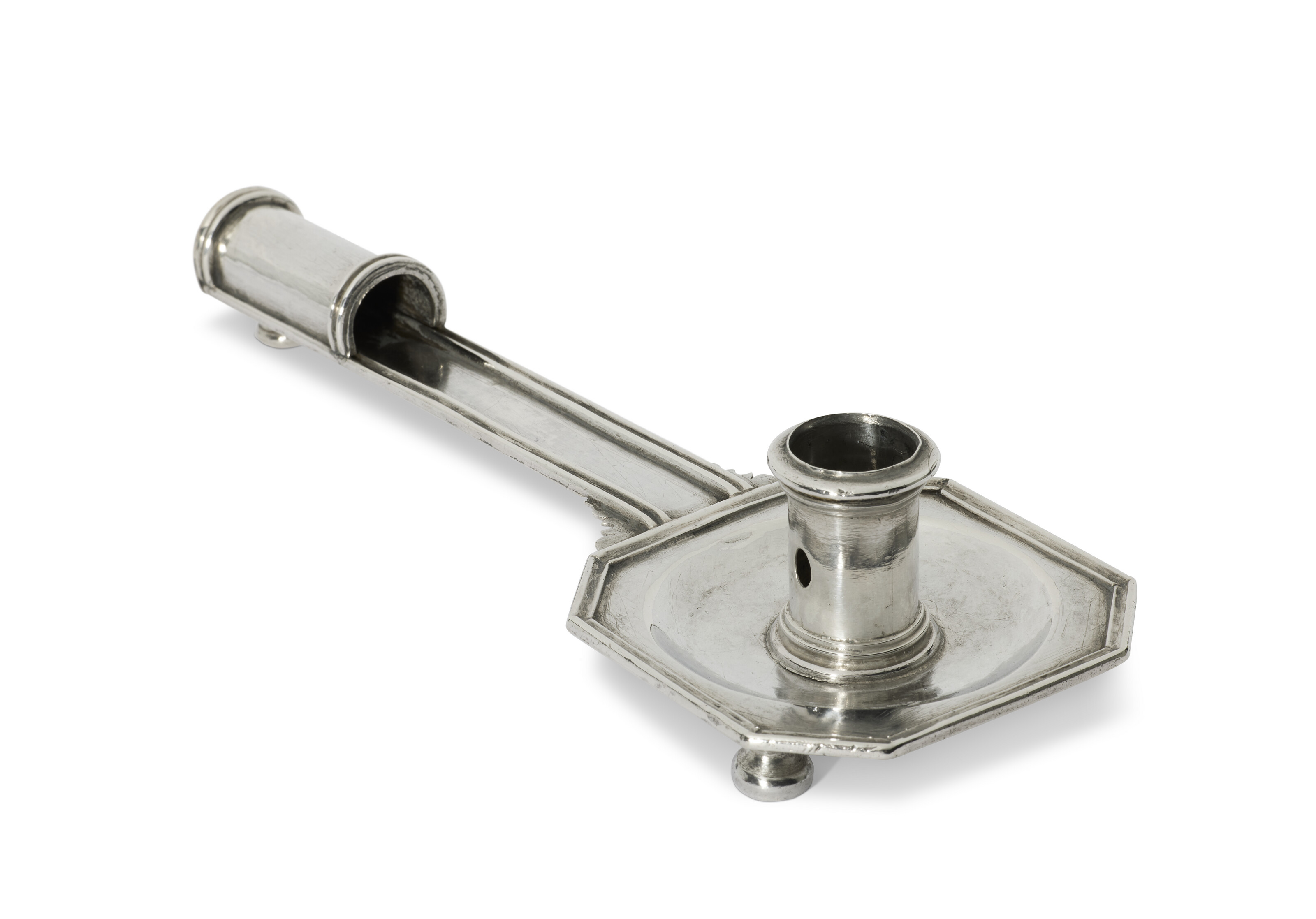 FLAMBEAU D'ÉVÊQUE EN ARGENT D'ÉPOQUE LOUIS XIV