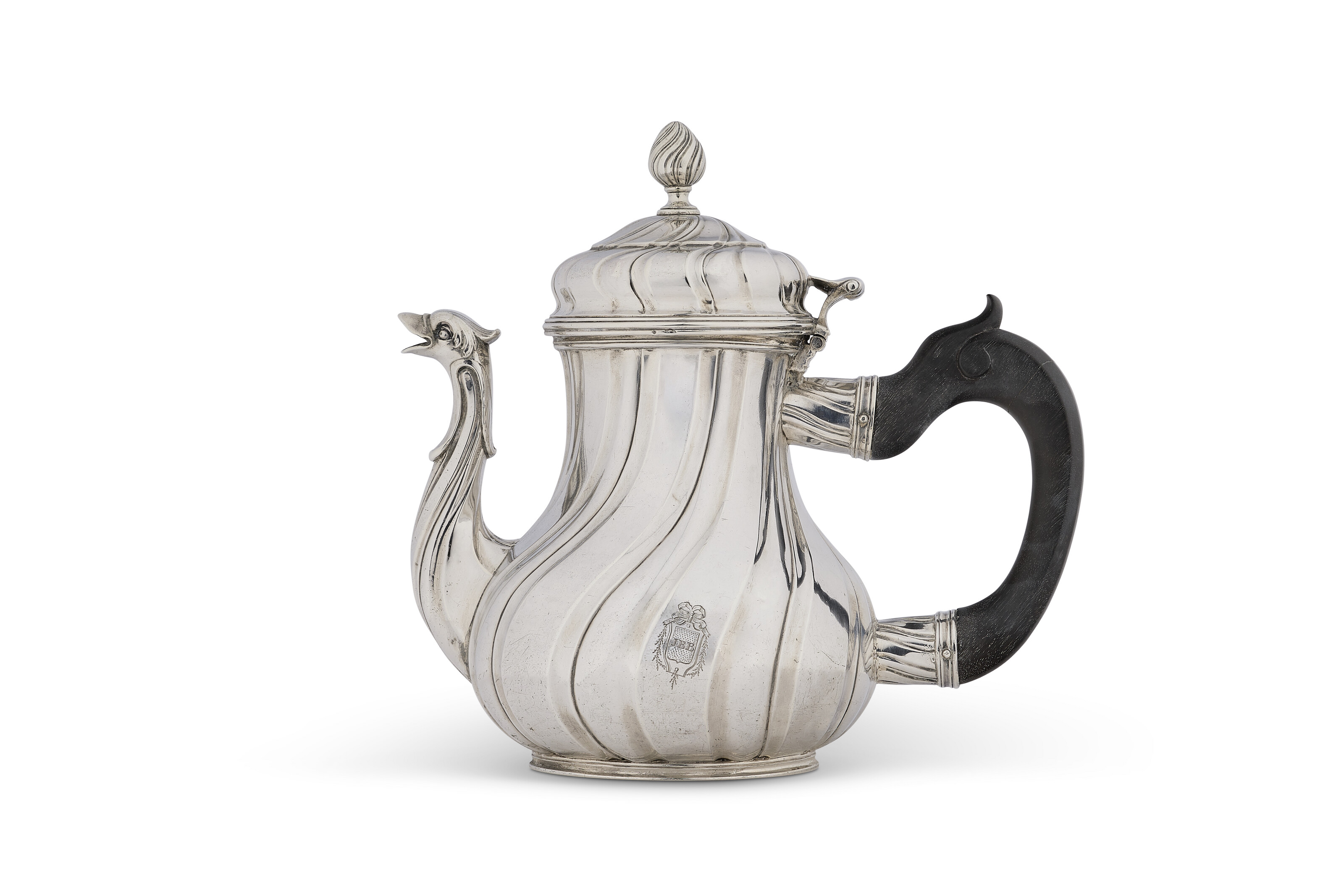 THÉIÈRE ET CAFETIÈRE EN ARGENT D'ÉPOQUE LOUIS XV image 2