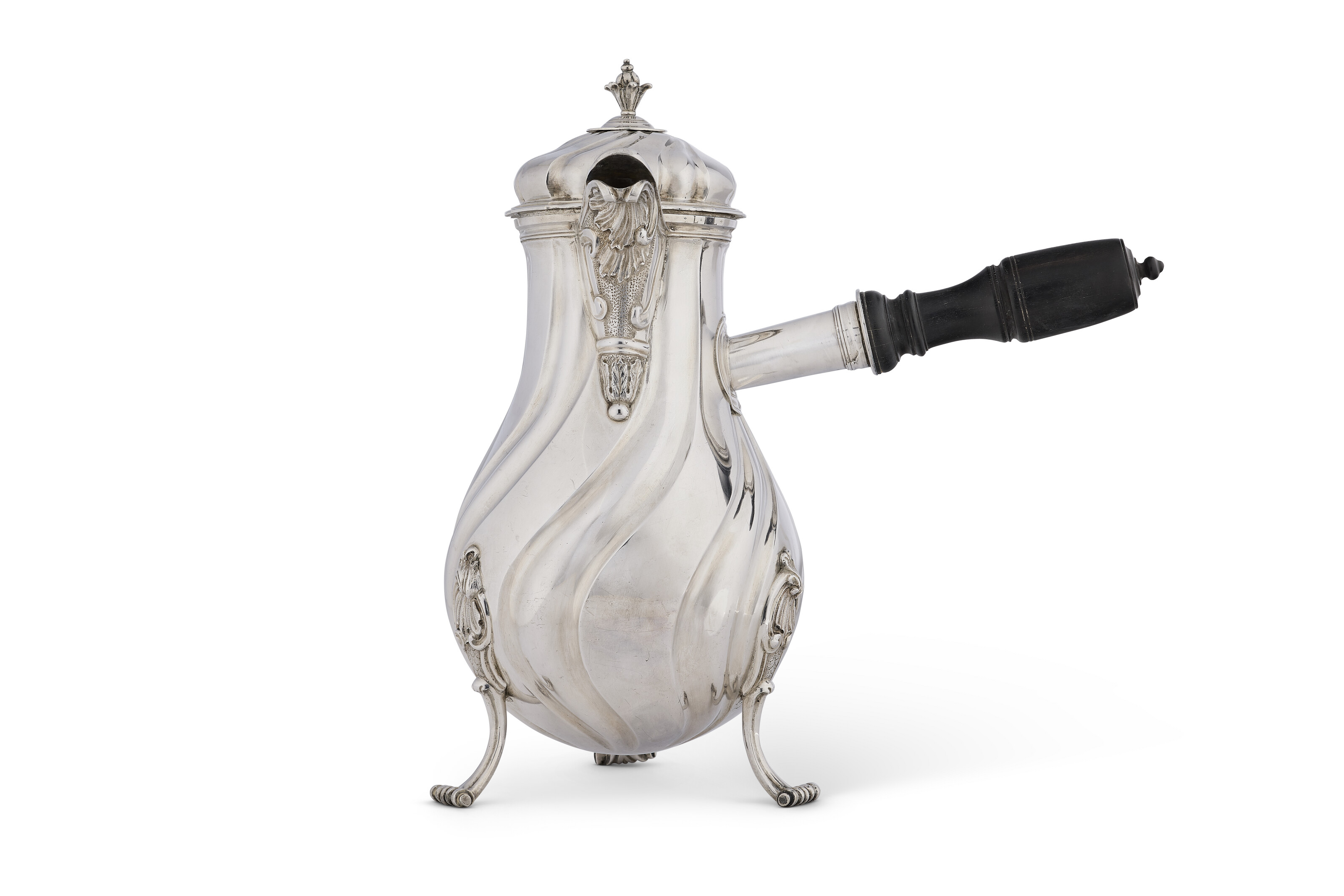 THÉIÈRE ET CAFETIÈRE EN ARGENT D'ÉPOQUE LOUIS XV image 3