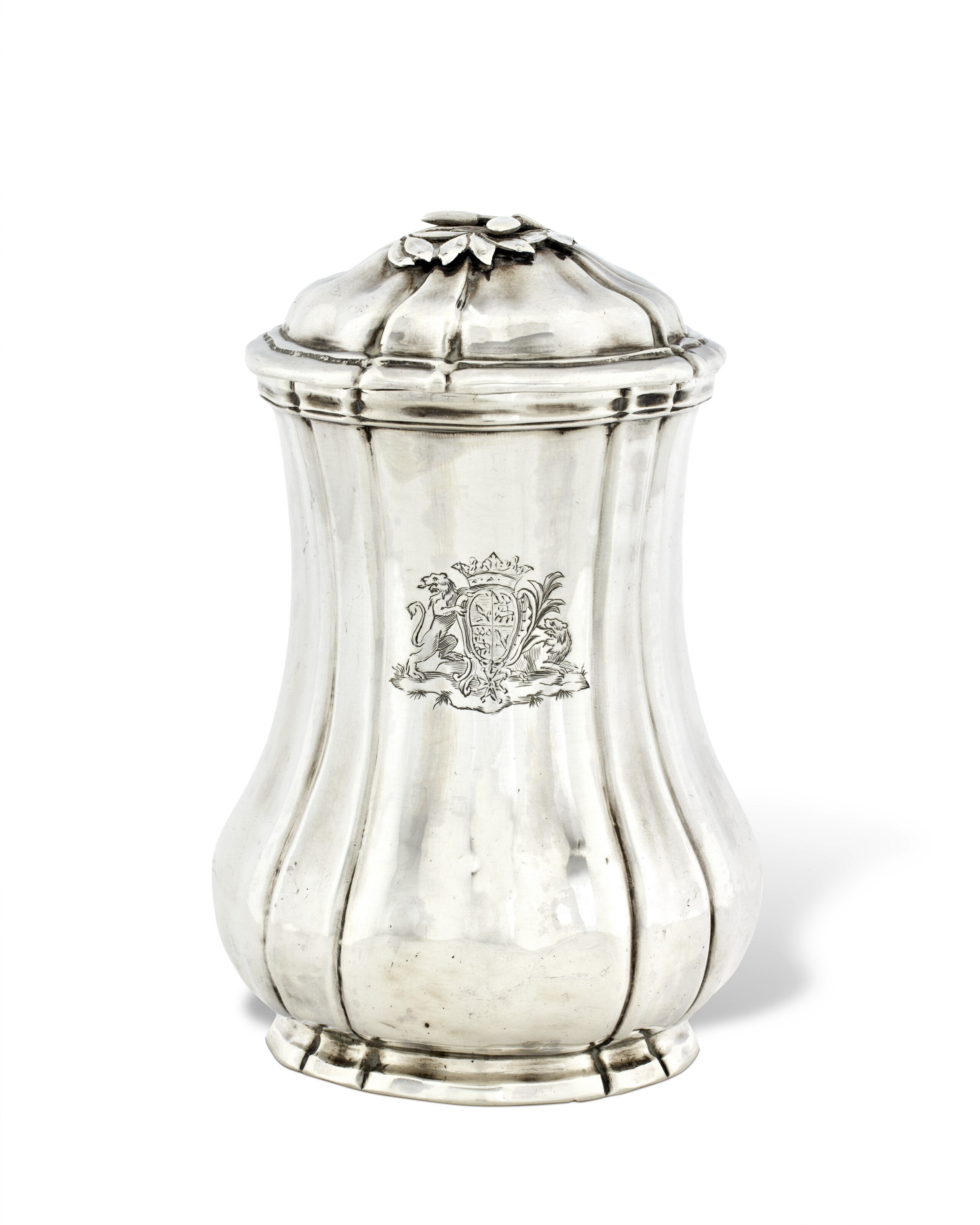 BOÎTE À THÉ EN ARGENT D'ÉPOQUE LOUIS XV