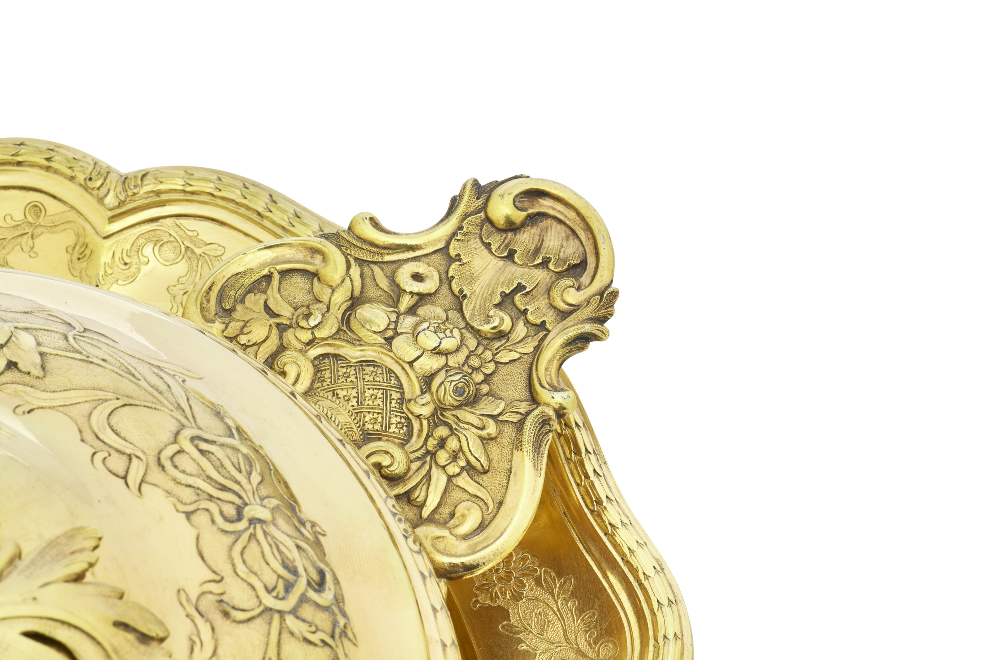 ÉCUELLE, SON COUVERCLE ET SON PRÉSENTOIR EN VERMEIL D'ÉPOQUE LOUIS XV image 2