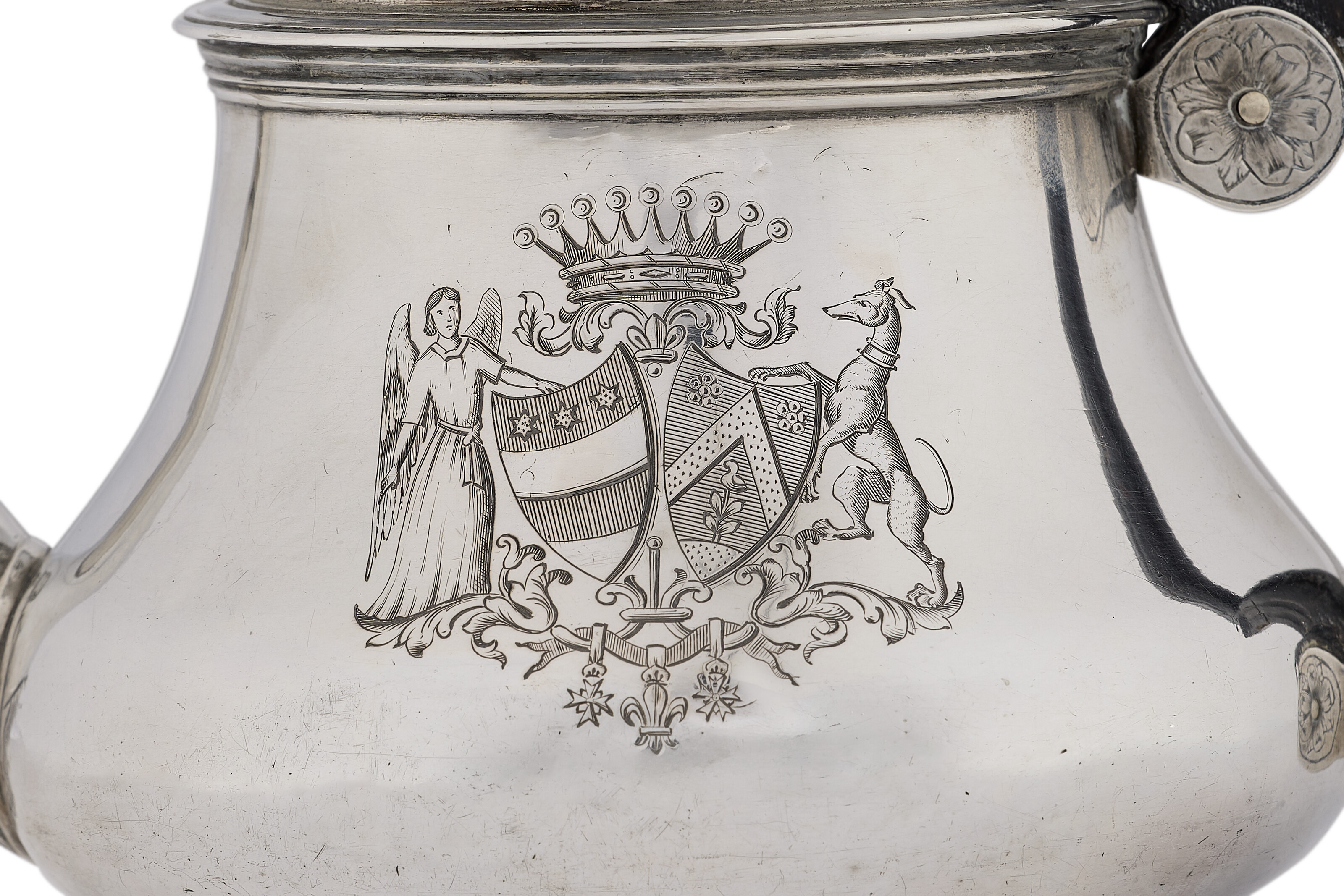 THÉIÈRE EN ARGENT D'ÉPOQUE LOUIS XV image 2