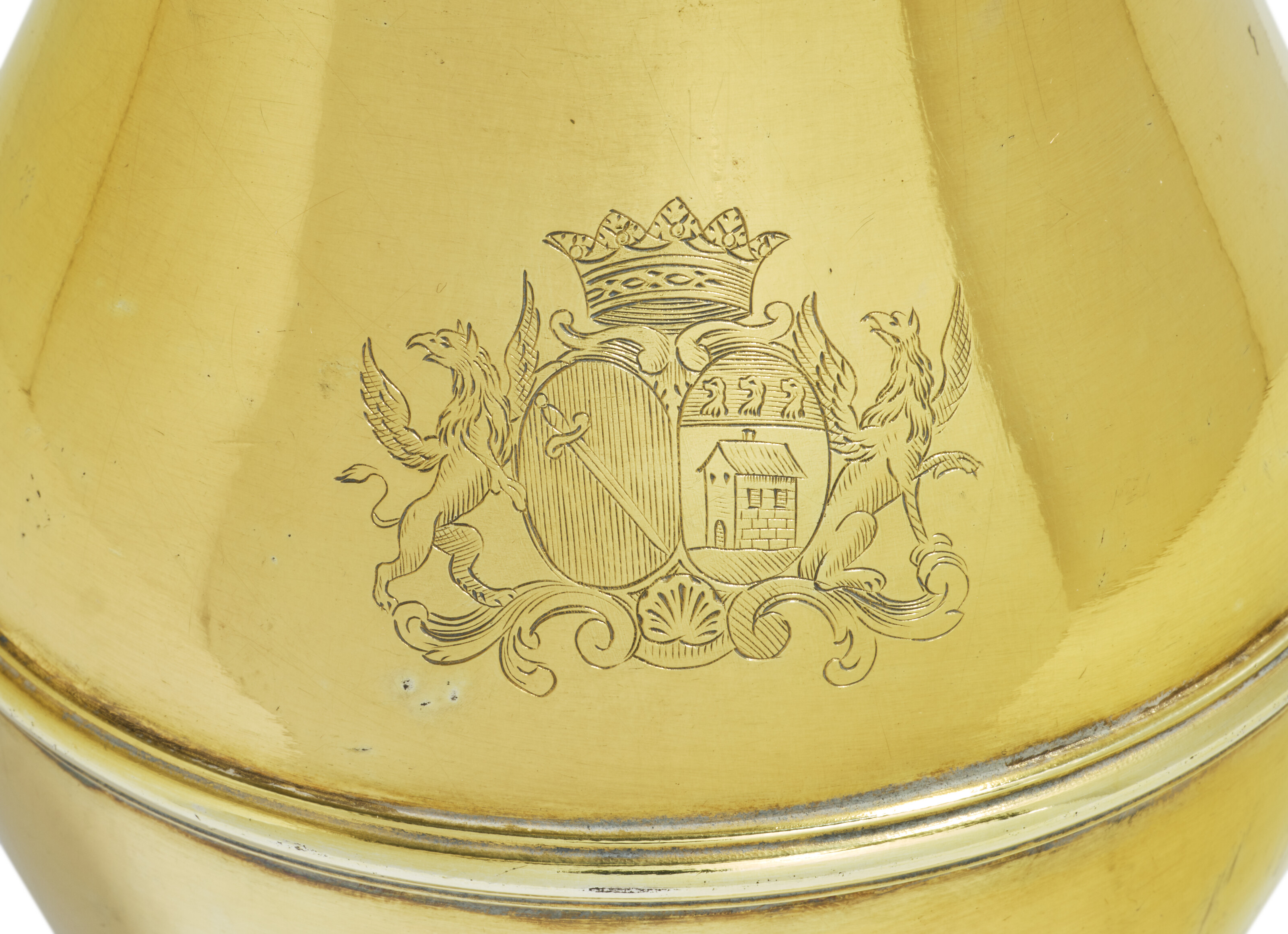 AIGUIÈRE ET SON BASSIN EN VERMEIL D’ÉPOQUE LOUIS XV image 3