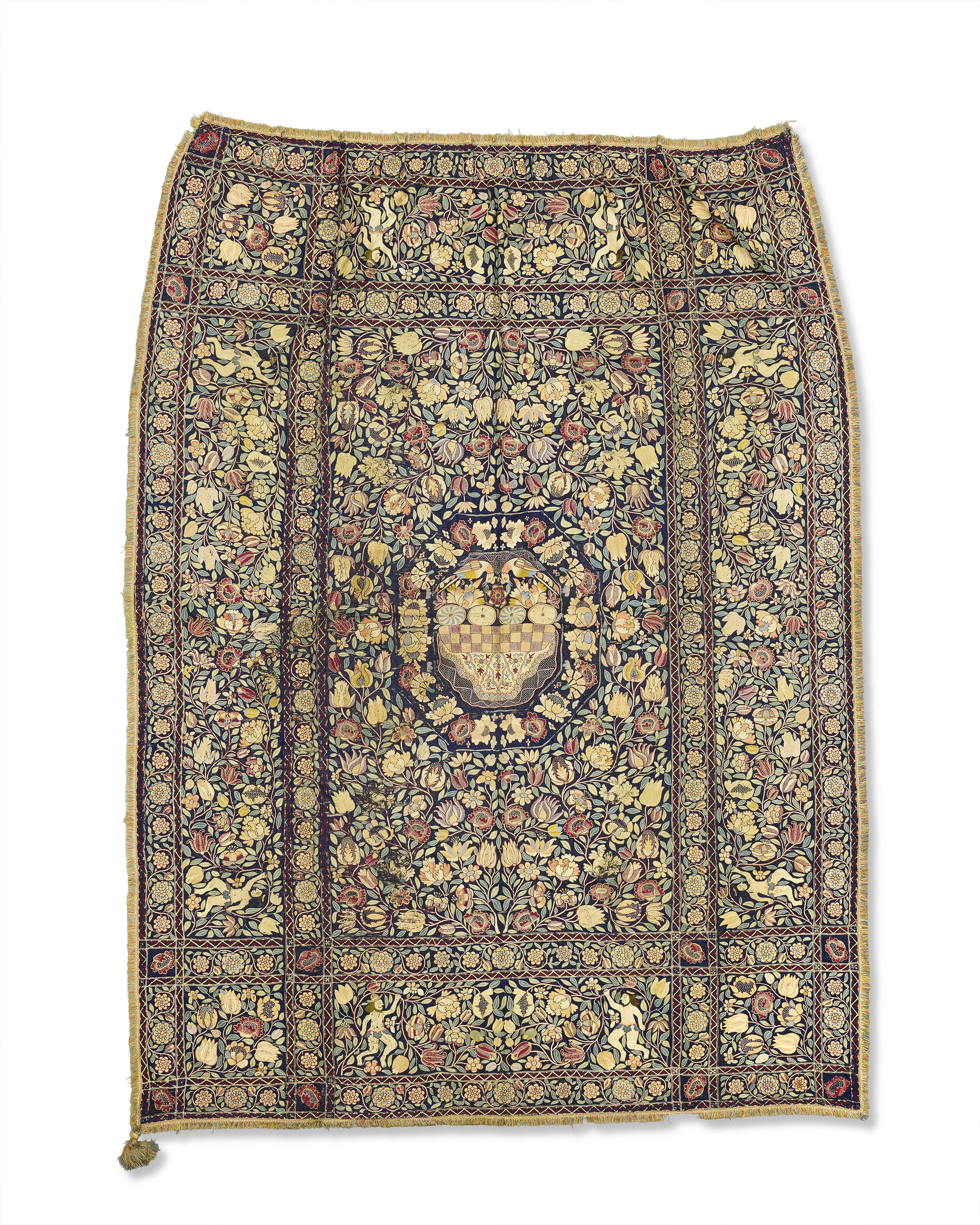 COUVRE-LIT INDO-PORTUGAIS DIT "COLCHA"