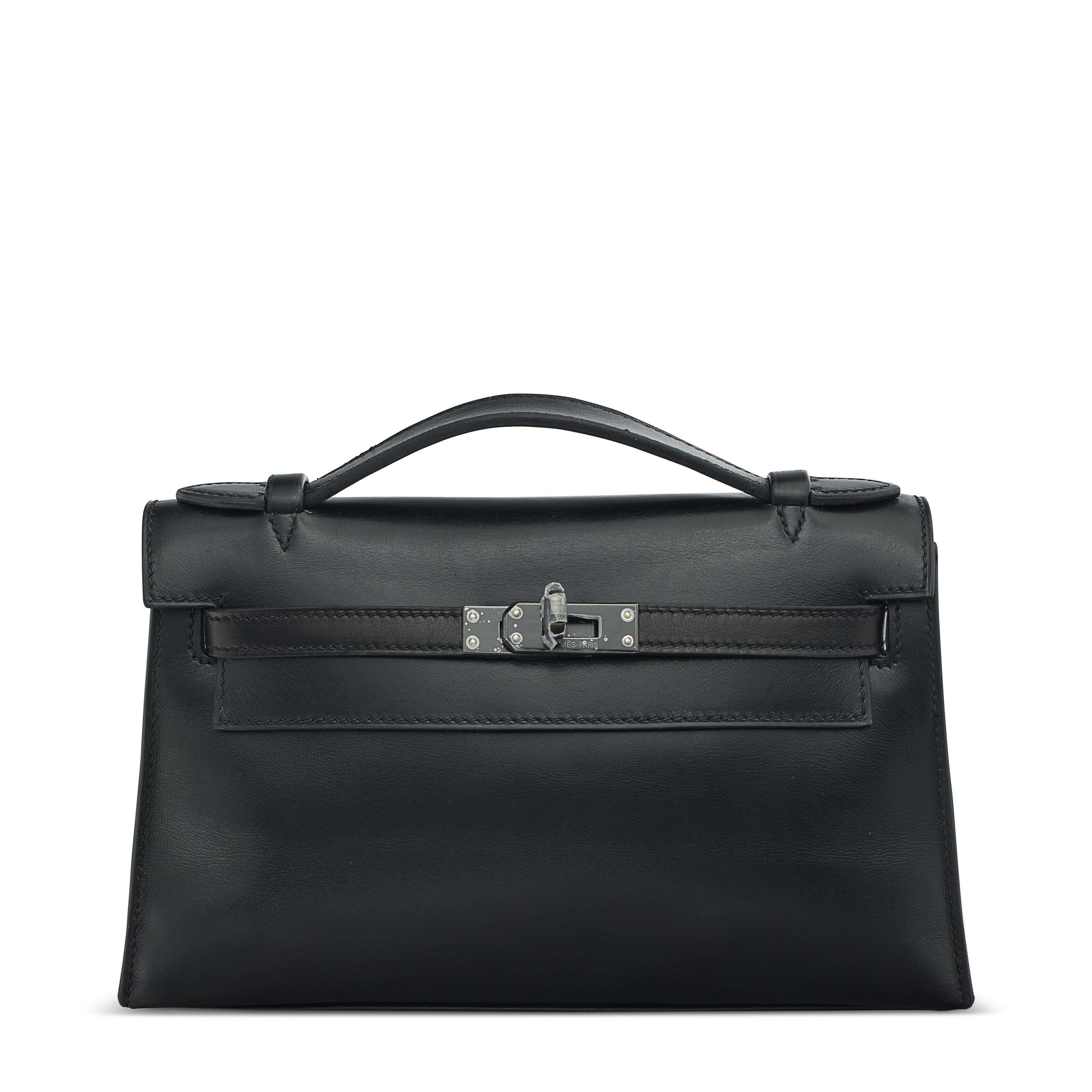 Hermes. A rare, limited edition Black Calf Box Leather So Black Kelly Pochette with black PVD hardware, 2010, offered in Exceptional Handbags and Accessories on 6 November 2025 at Christie's in Paris