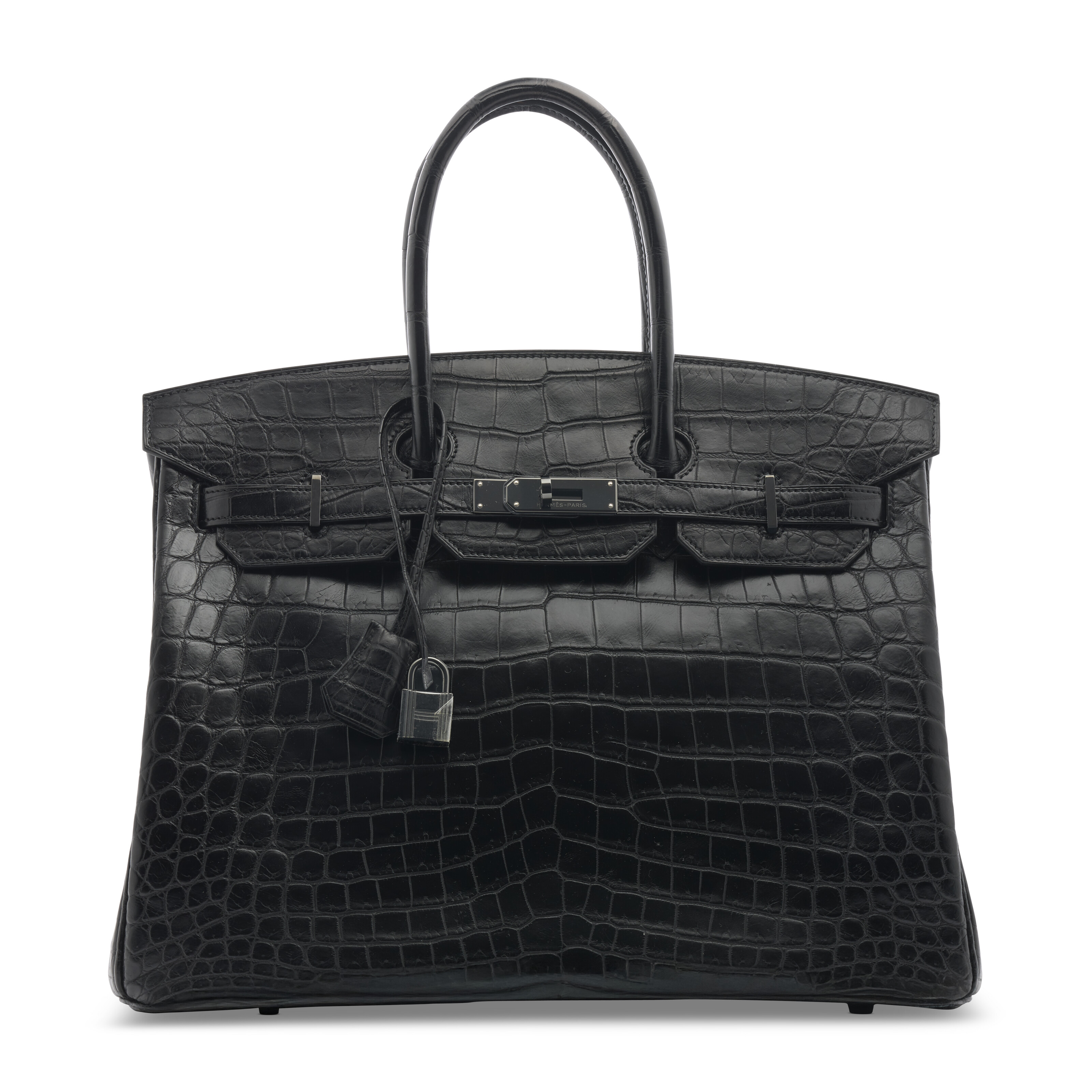 Hermes. A rare, Matte Black niloticus crocodile So Black Birkin 35 with black PVD hardware, 2011, offered in Exceptional Handbags and Accessories on 6 November 2025 at Christie's in Paris