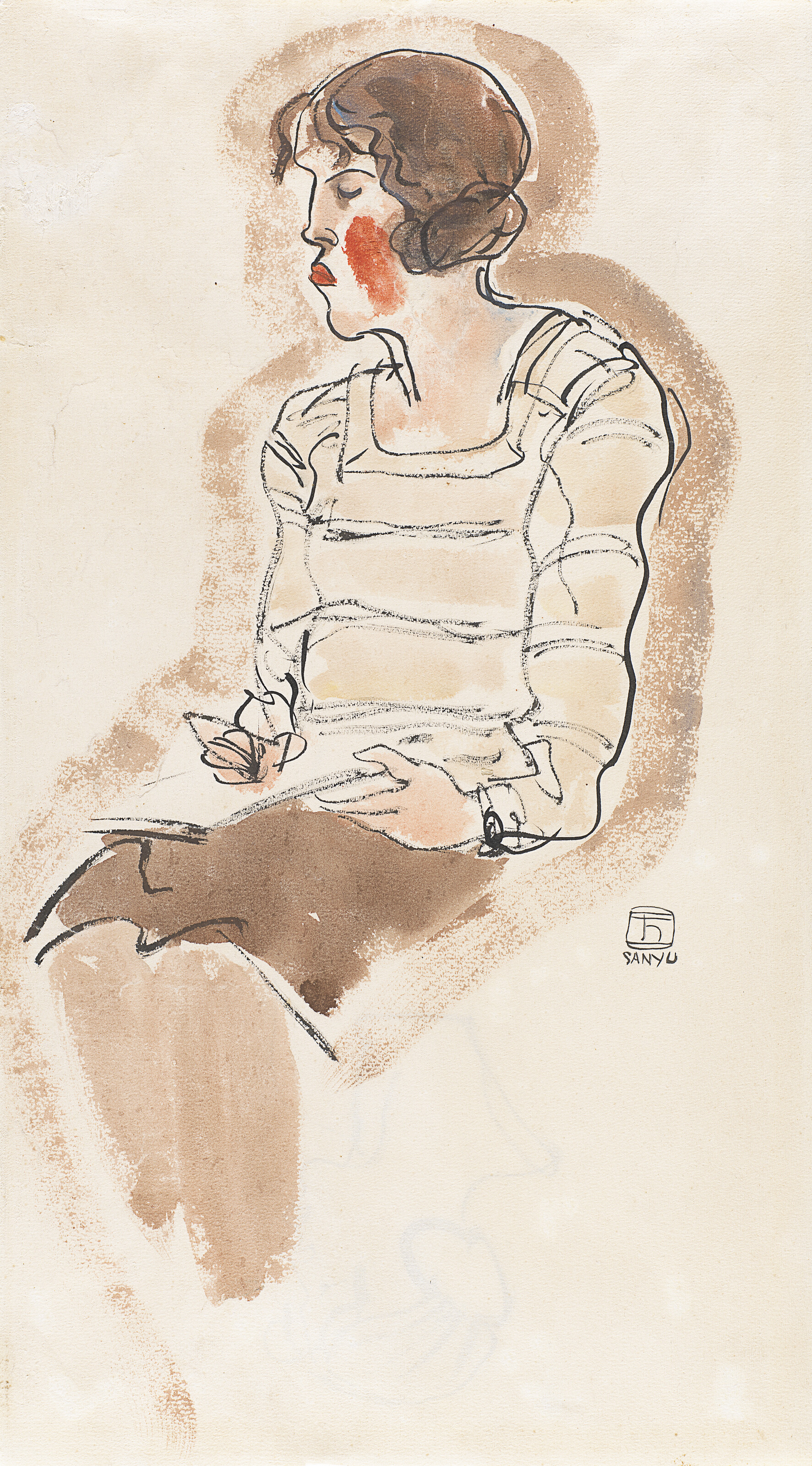 Femme à la blouse rayée (Woman with Striped Blouse)