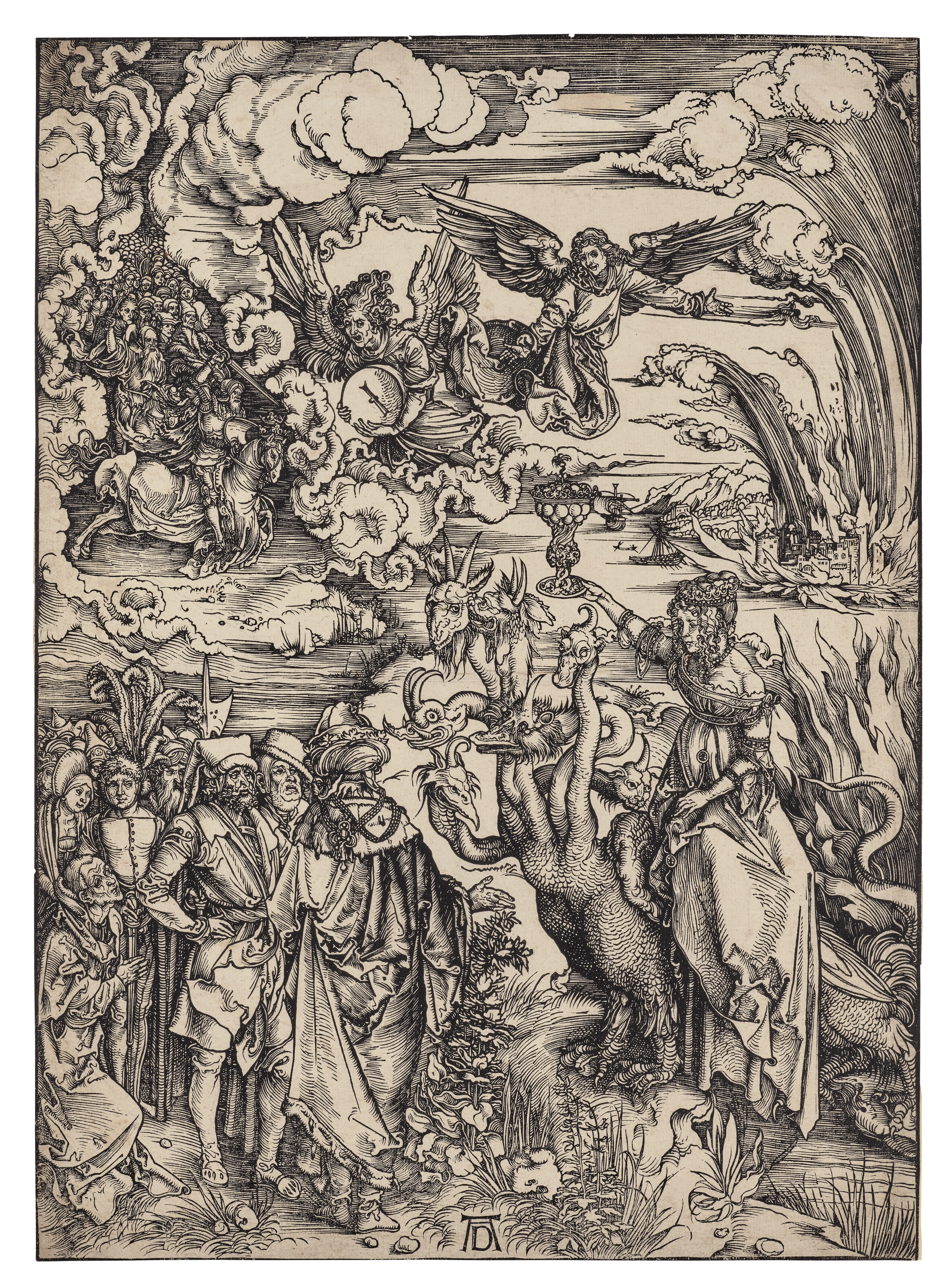 Albrecht Durer, The Whore of Babylon, from: The Apocalypse, circa 1496-97, offered in Old Master Prints on 7 July 2026 at Christie's in London