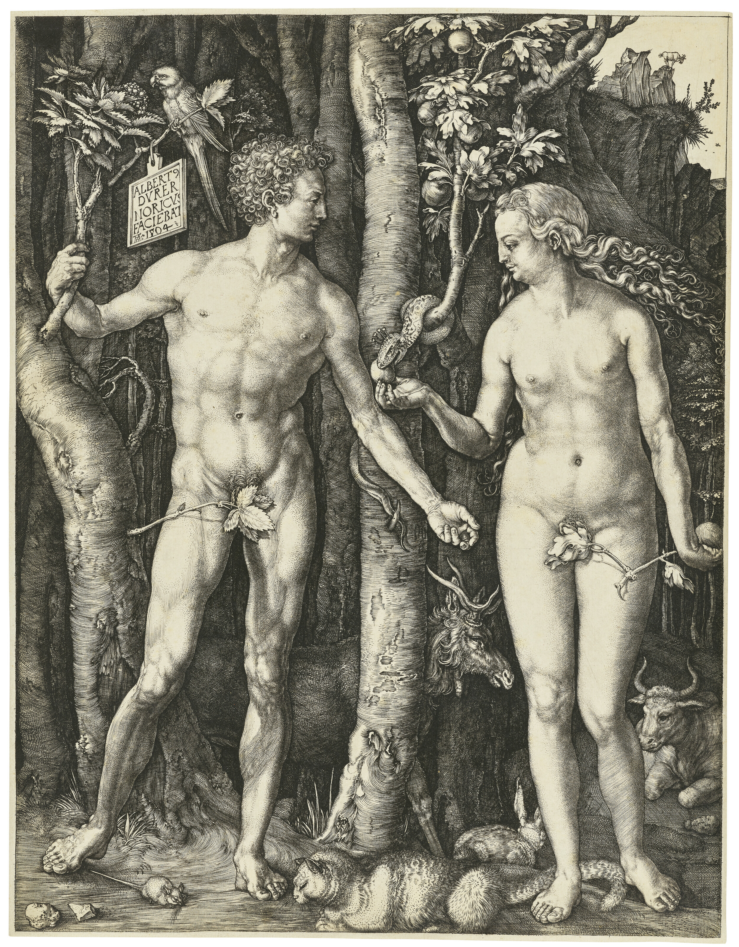 Albrecht Durer, Adam and Eve, 1504, offered in Old Master Prints on 7 July 2026 at Christie's in London