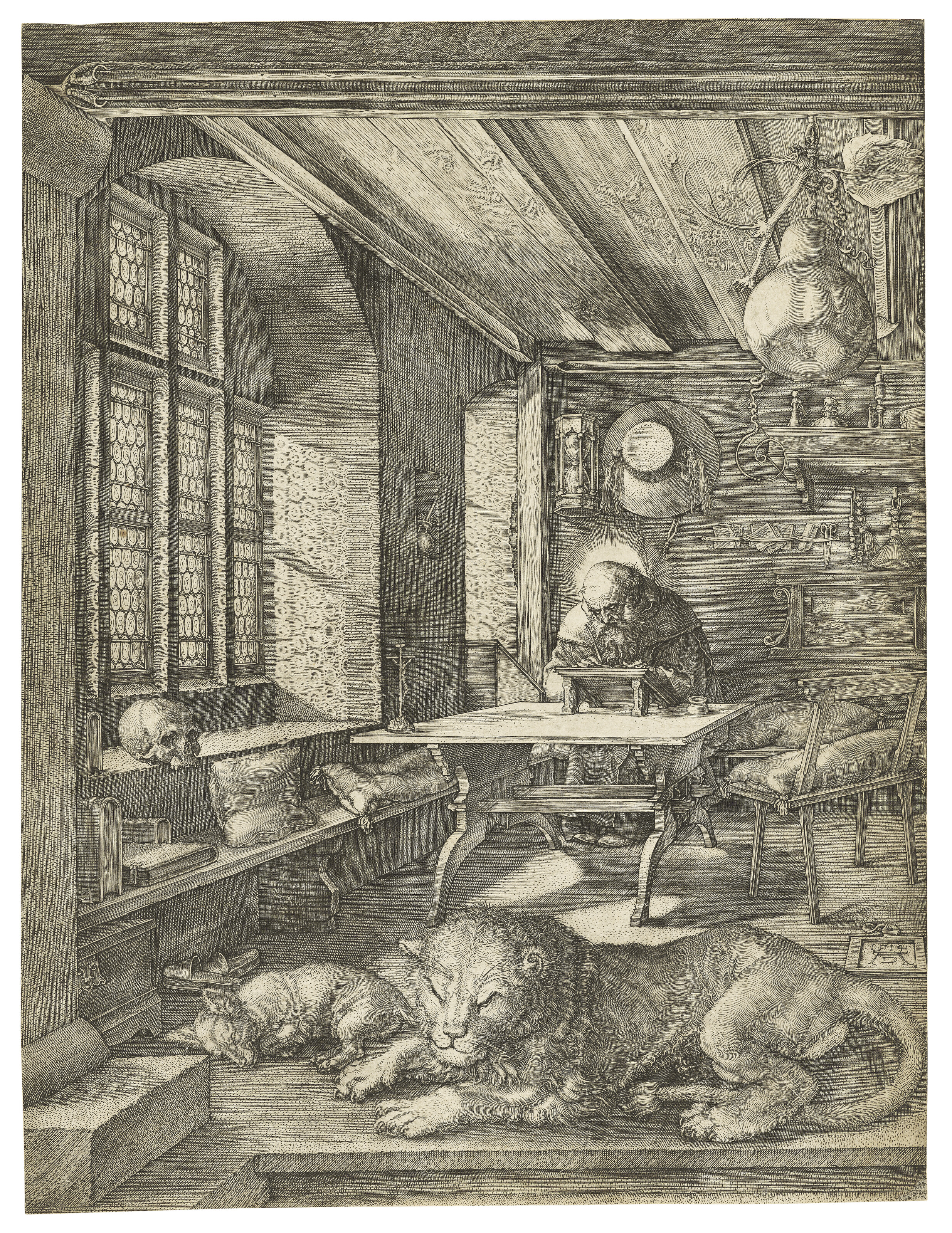 Albrecht Durer, Saint Jerome in his Study, 1514, offered in Old Master Prints on 7 July 2026 at Christie's in London