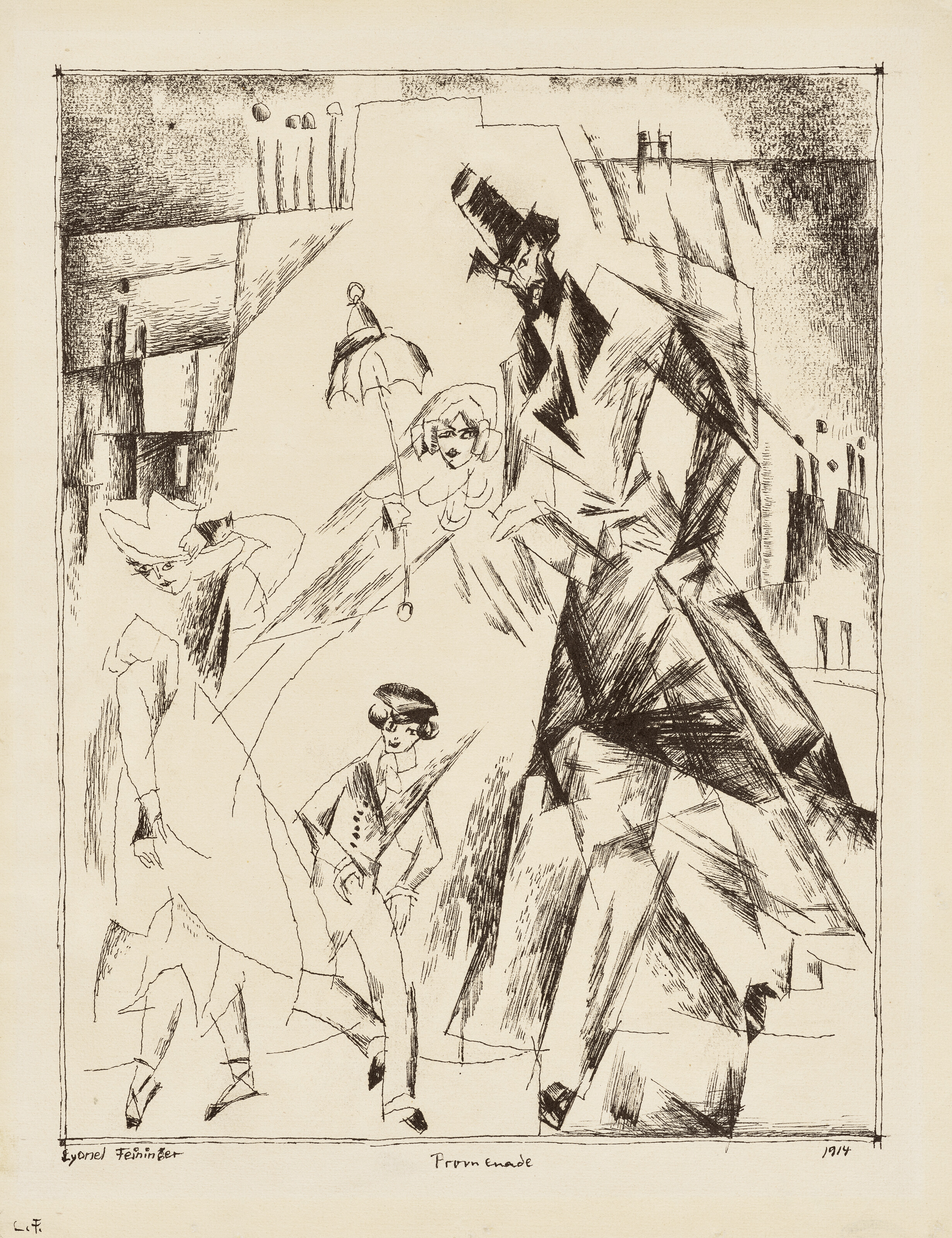 Lyonel Feininger, Promenade, 1914, offered in Spellbound: The Hegewisch Collection Part II on 7 March 2026 at Christie's in London