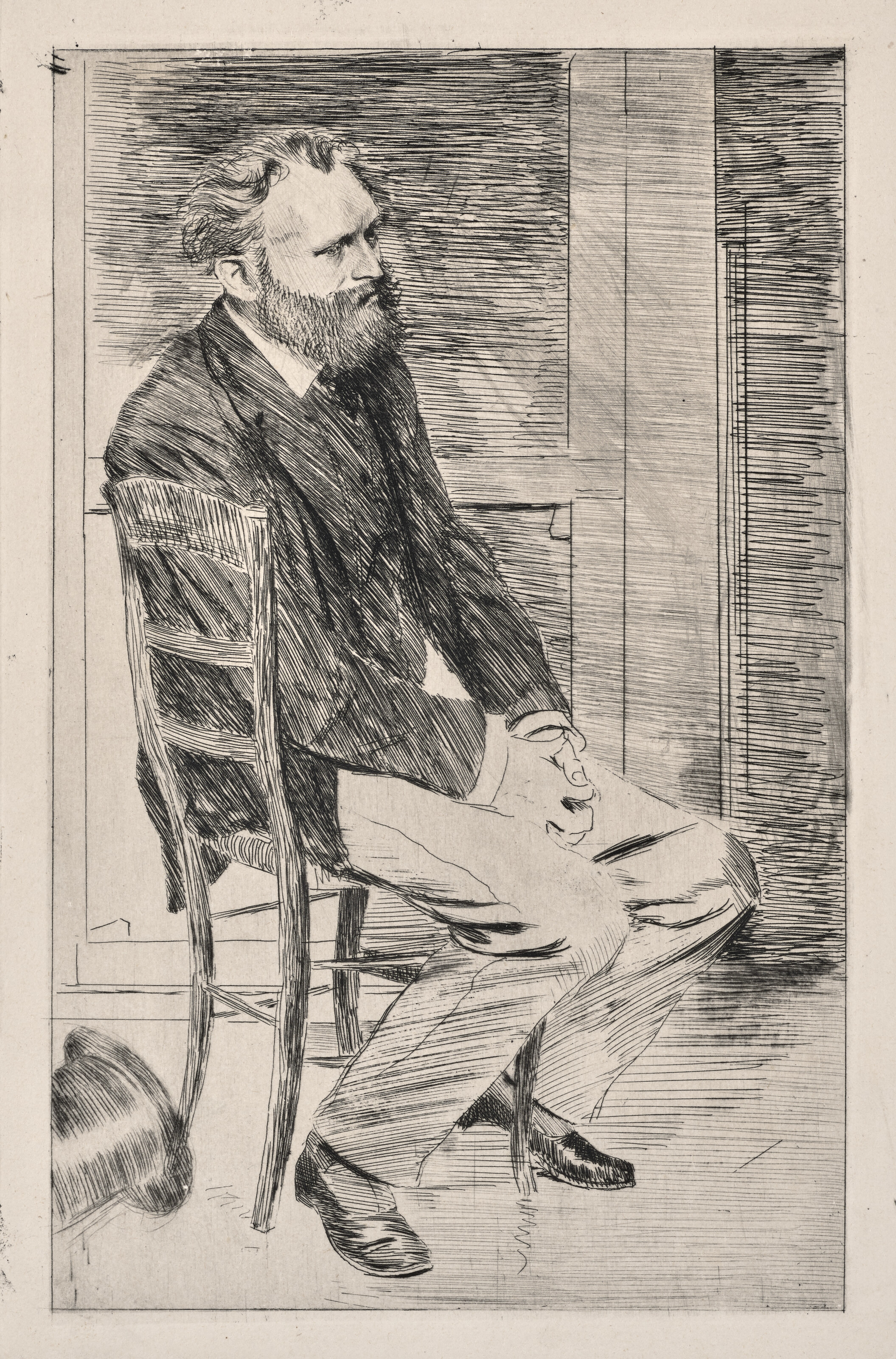 Catalog image of Manet assis, tourné à droit