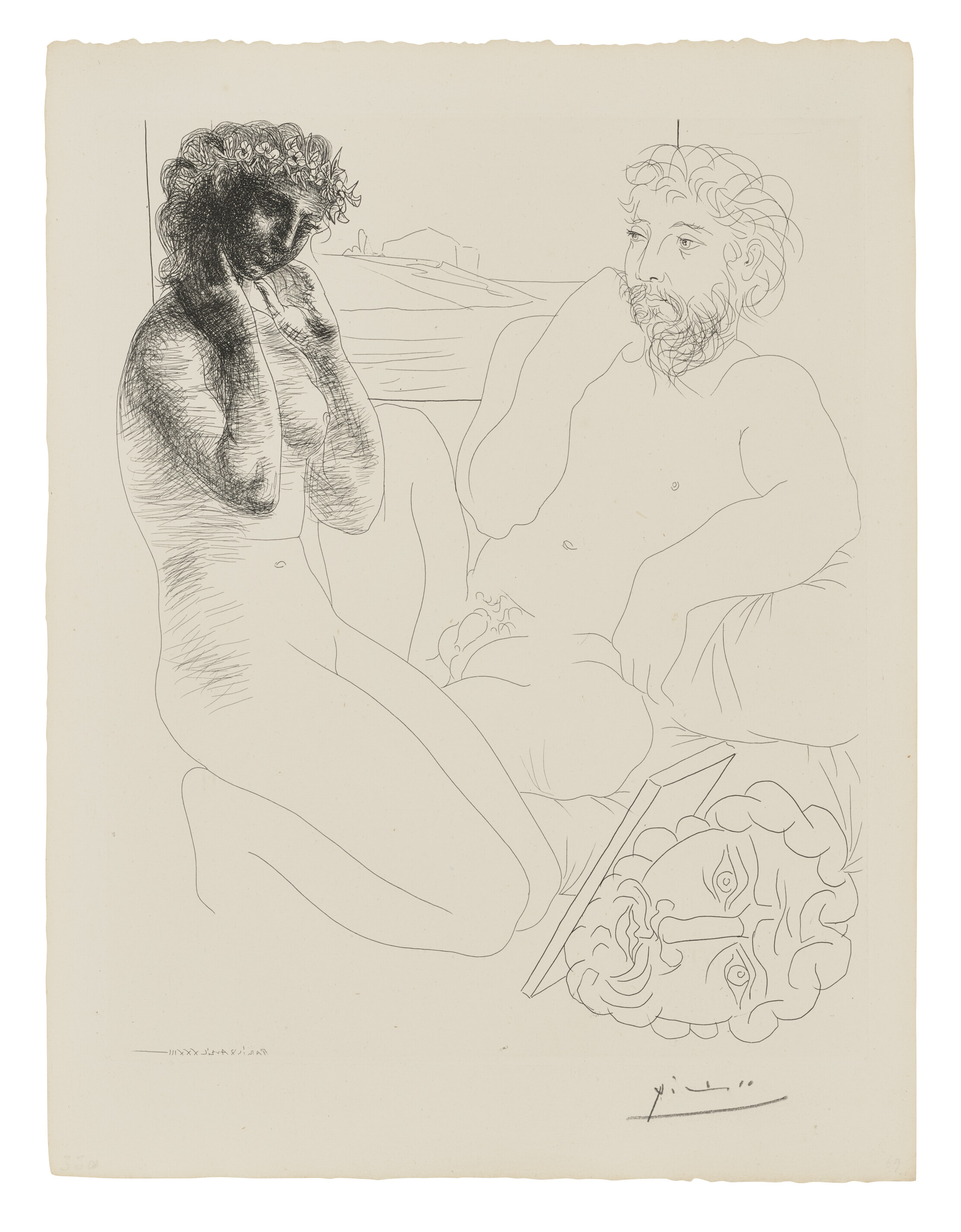 Catalog image of Sculpteur et modèle agenouillé, from: La Suite Vollard