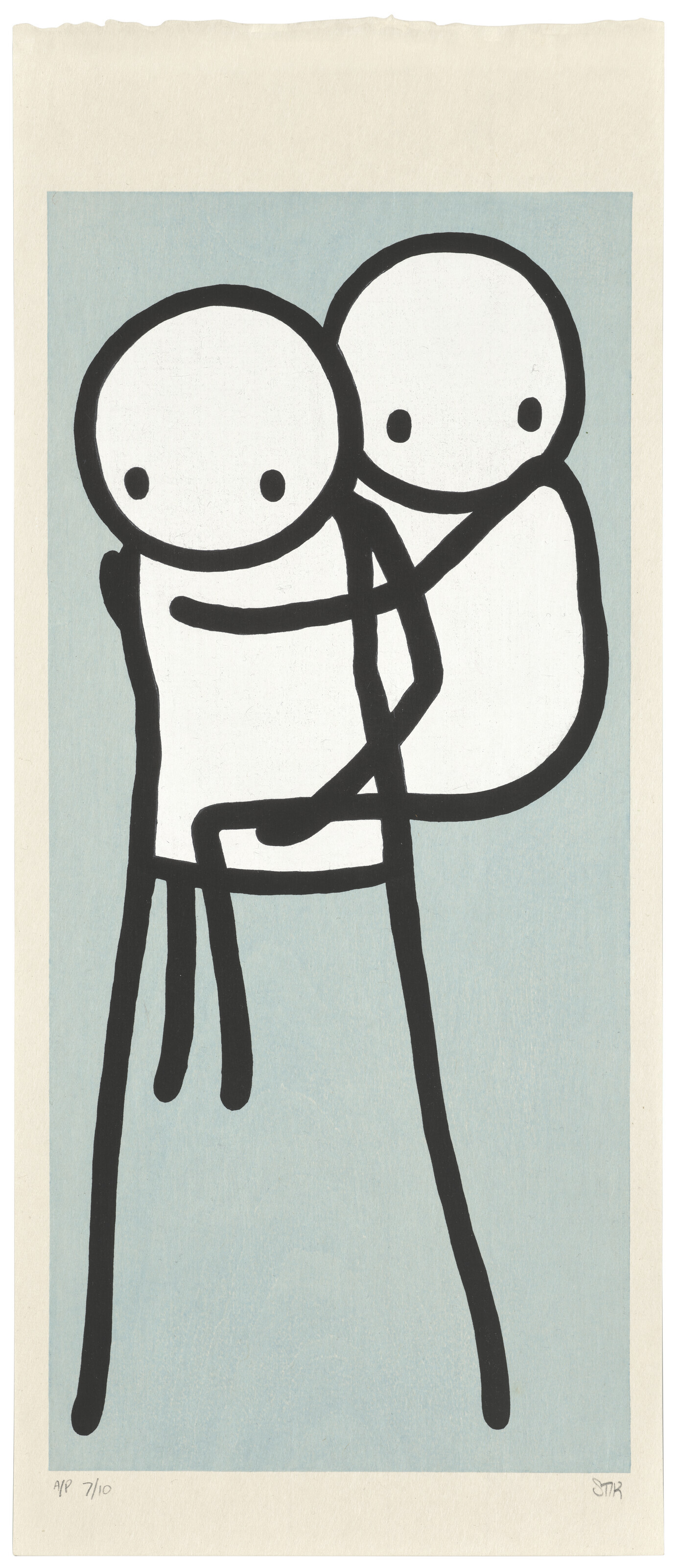 STIK, Onbu (Piggyback) (Blue), offered in Contemporary Edition: London, until 31 March 2026 at Christie's Online