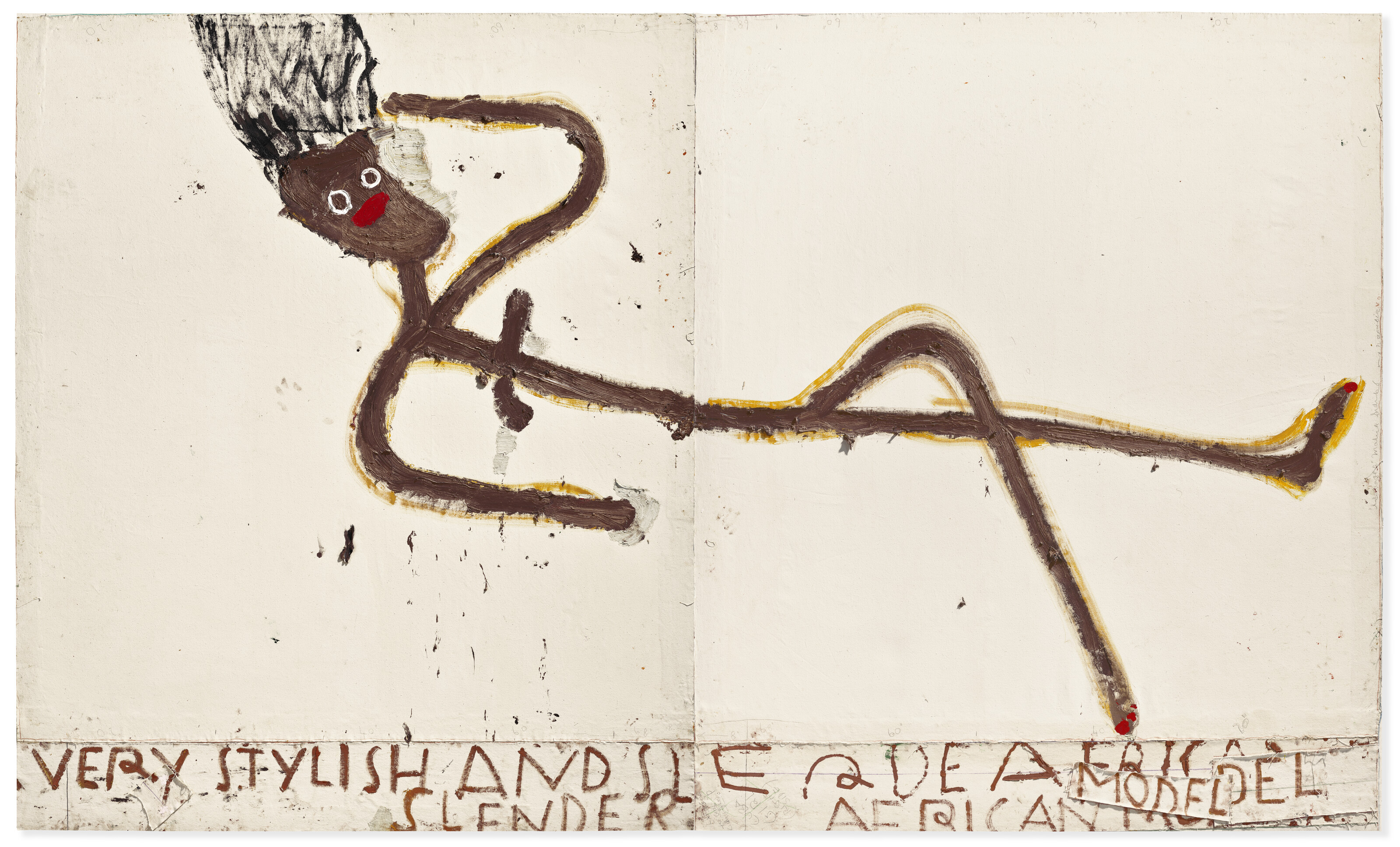 Rose Wylie, Tube Girl, 2016, offered in the 20th/21st Century: London Evening Sale on 5 March 2026 at Christie's in London