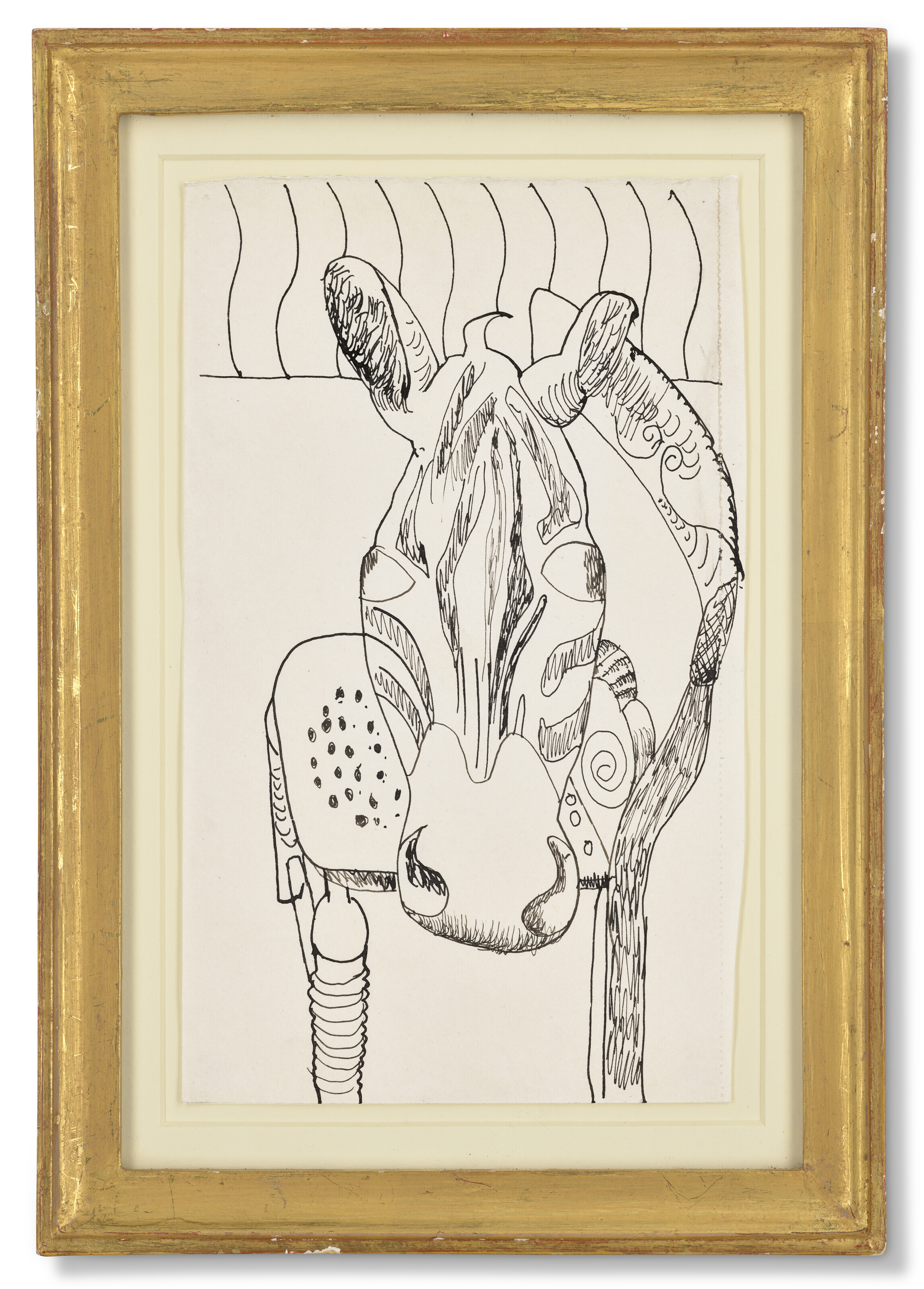 Lucian Freud, Zebra Head on a Chair, 1944, offered in the Post-War and Contemporary Art Day Sale on 7 March 2026 at Christie's in London