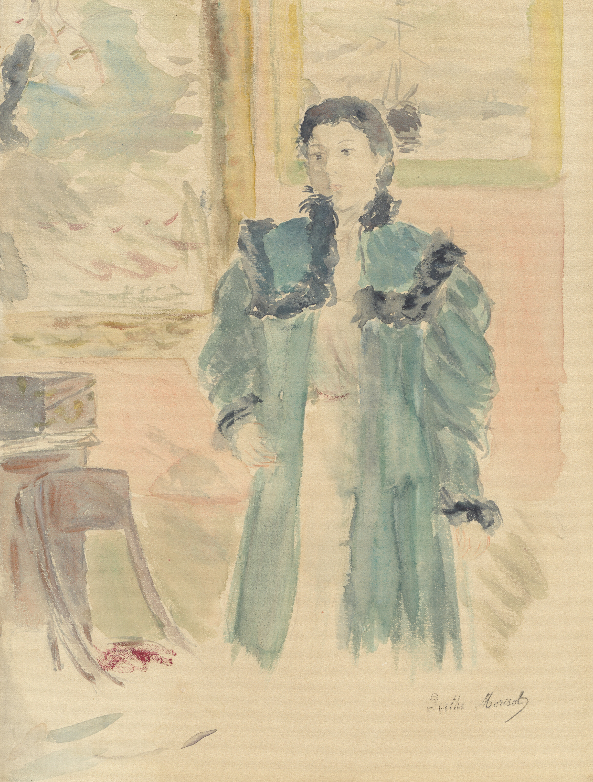 Berthe Morisot, Jeune fille au manteau vert, 1894, offered in the Impressionist and Modern Art Day and Works on Paper Sale on 6 March 2026 at Christie's in London