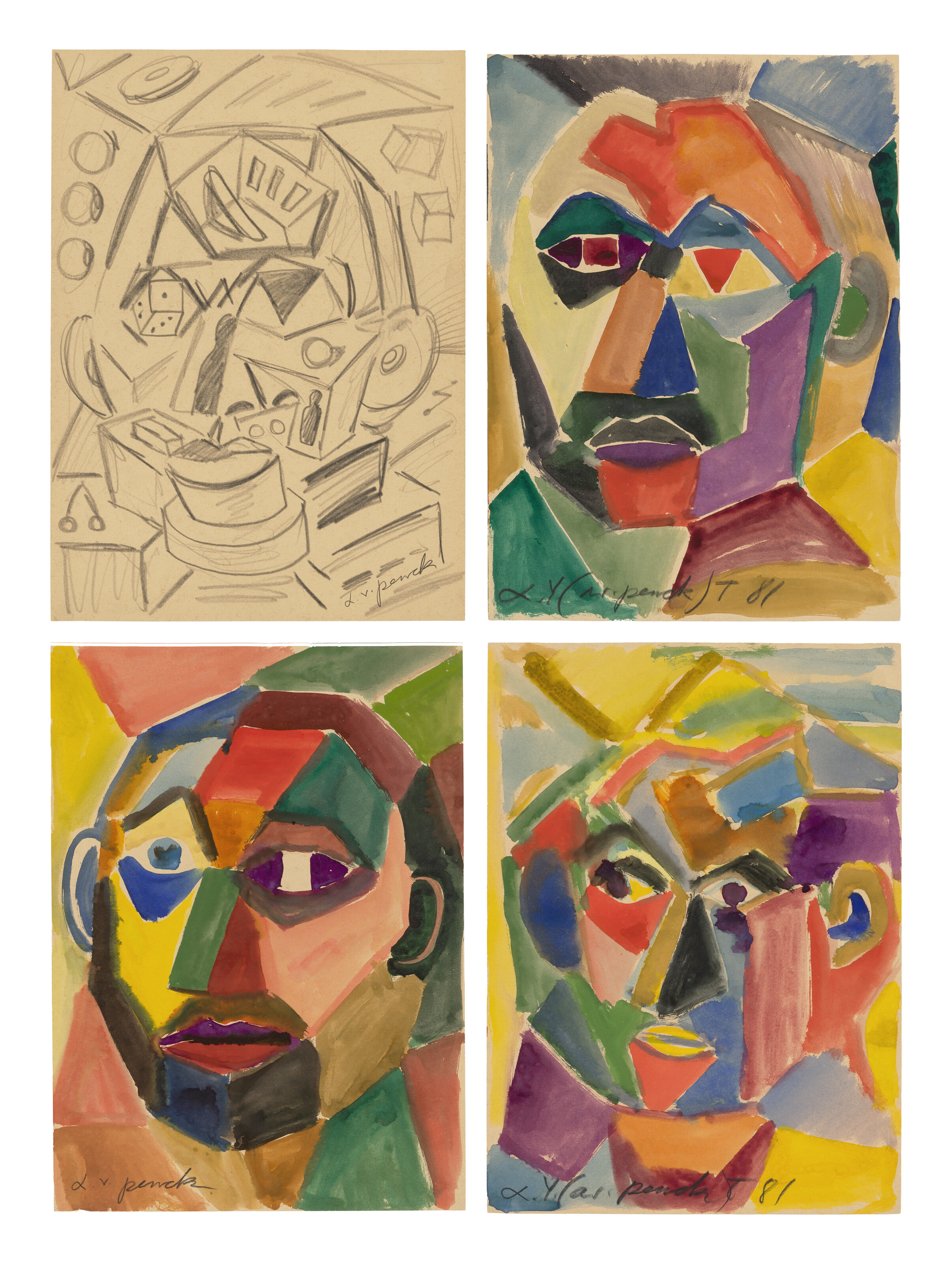 A.R. Penck, Untitled (Self-Portrait), 1981, offered in the Post-War and Contemporary Art Day Sale on 15 October 2026 at Christie's in London