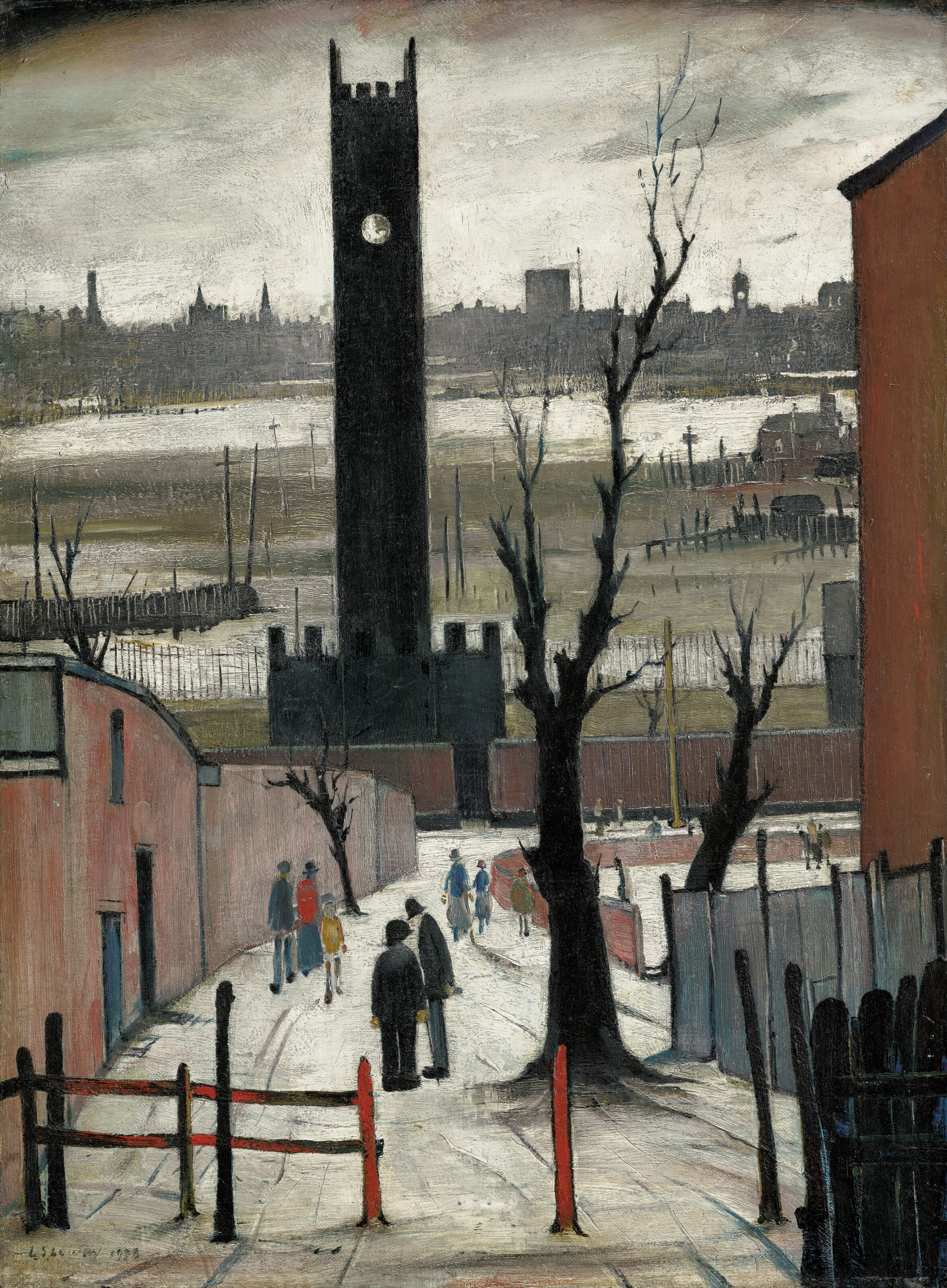 L.S. Lowry, A Footbridge, 1938, offered in the Modern British and Irish Art Evening Sale on 22 October 2025 at Christie's in London