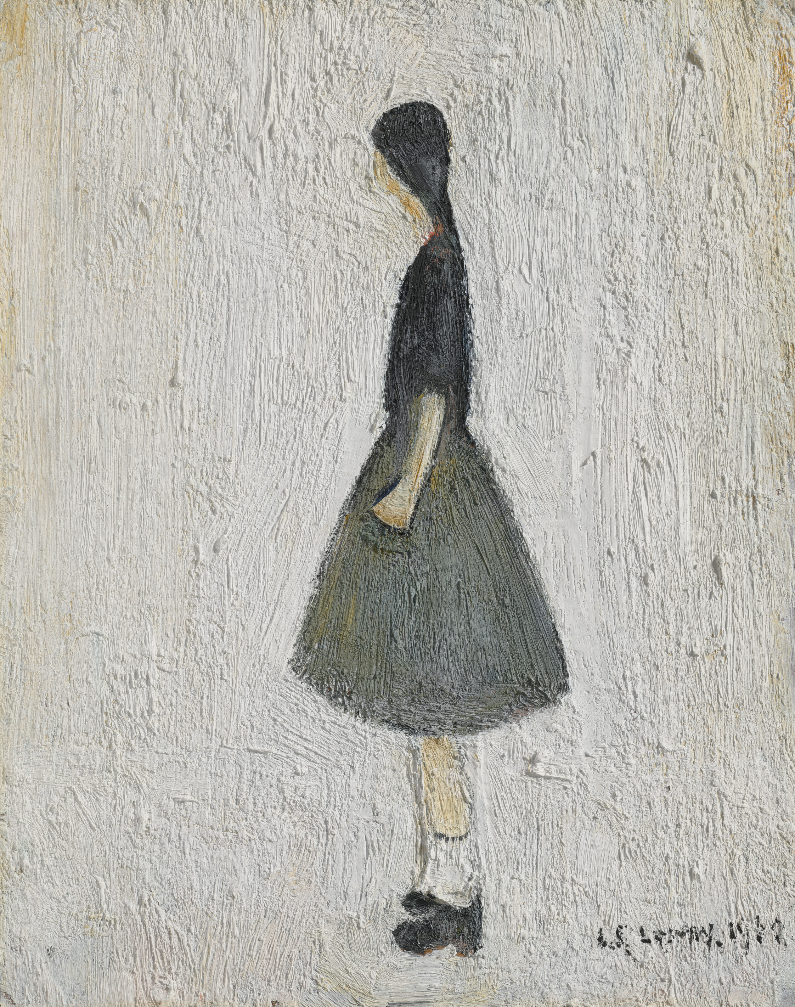 Laurence Stephen Lowry, Girl with white socks, 1960, offered in the Modern British and Irish Art Day Sale on 19 March 2026 at Christie's in London