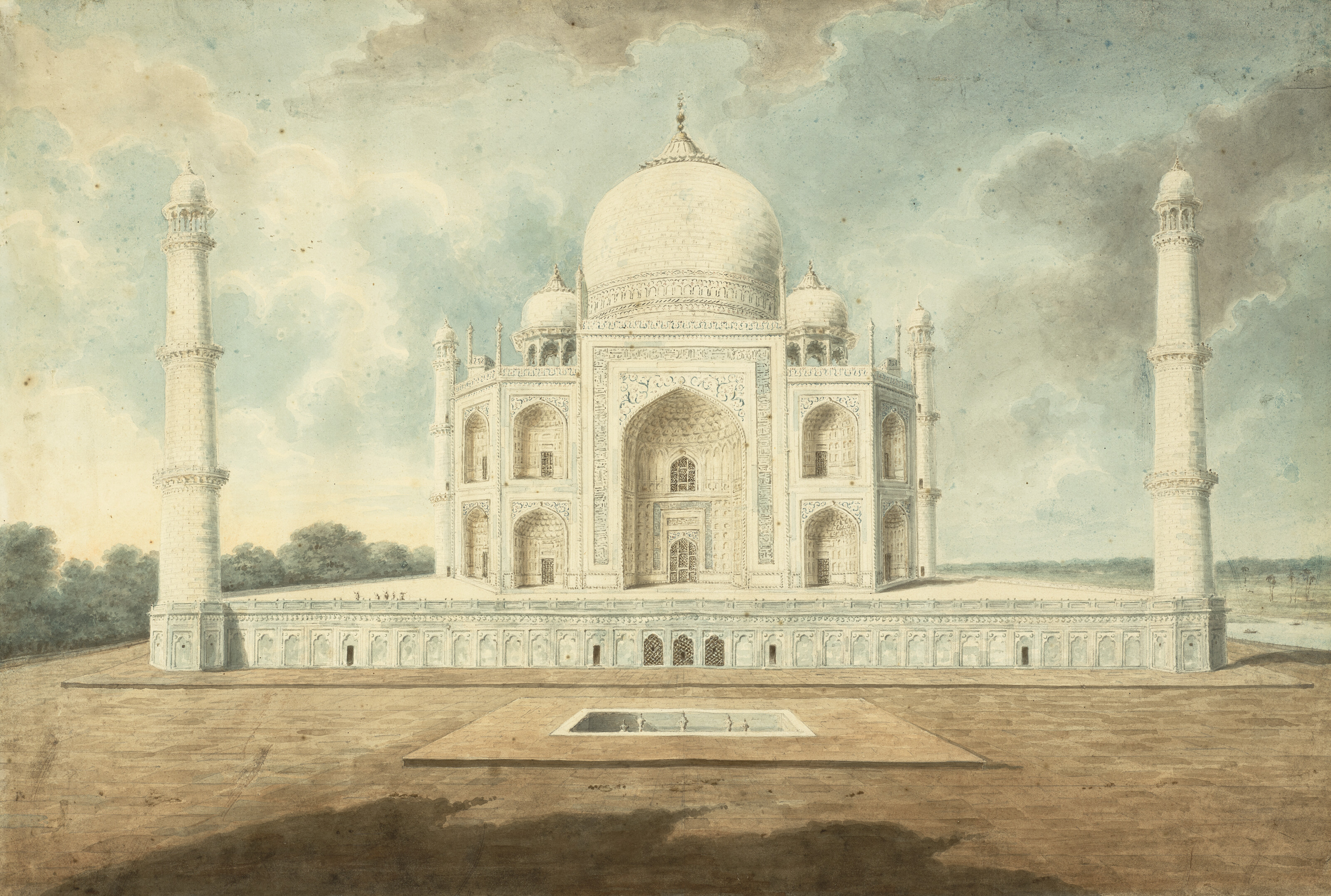 View of the Taj and the River Jumna from the West, Sita Ram, Agra, Fatehpur and Barrackpur, India, 1815, offered in Art of the Islamic and Indian Worlds including Rugs and Carpets on 30 April 2026 at Christie's in London