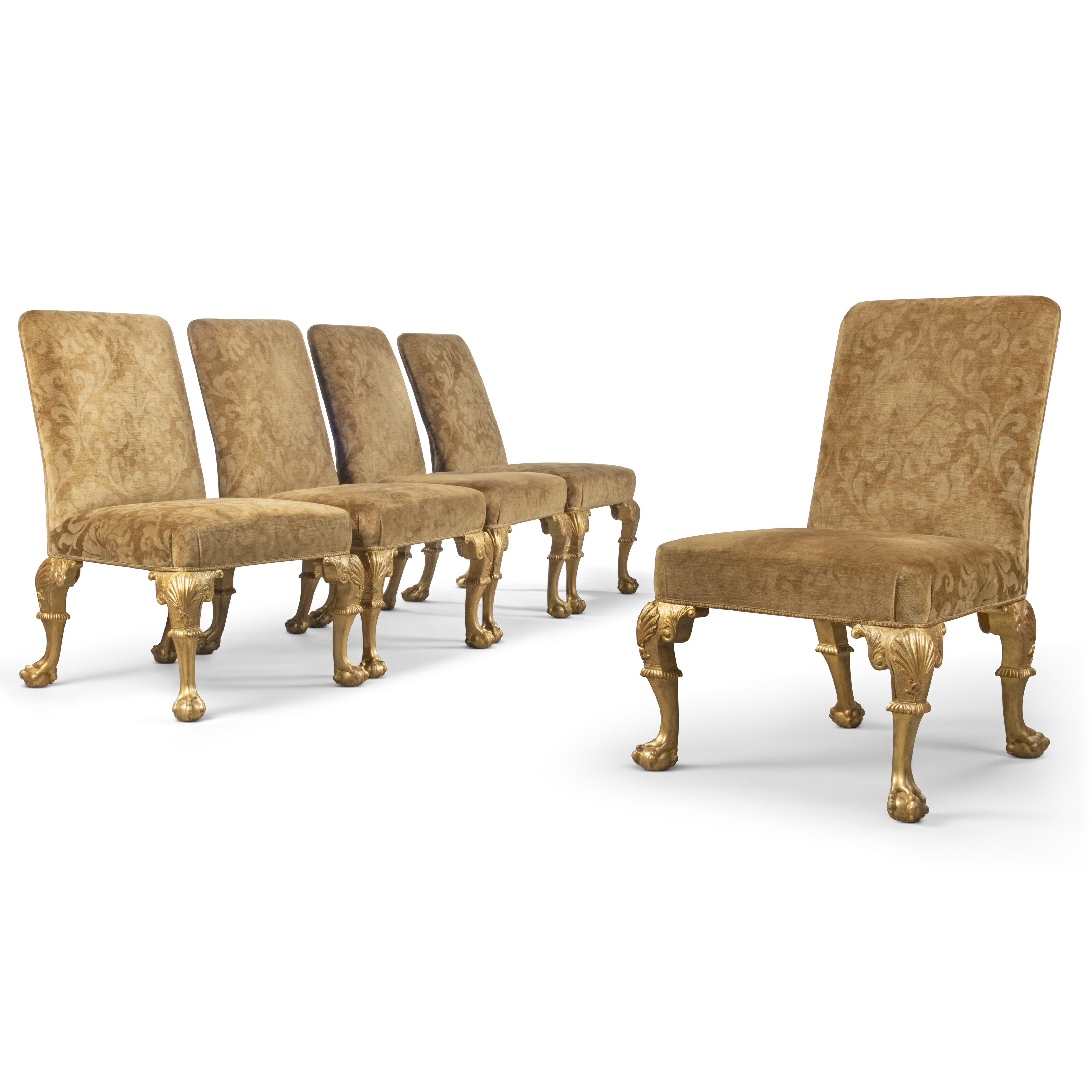 A SET OF FIVE GEORGE I GILT-GESSO SIDE CHAIRS, CIRCA 1720-30 | Christie’s
