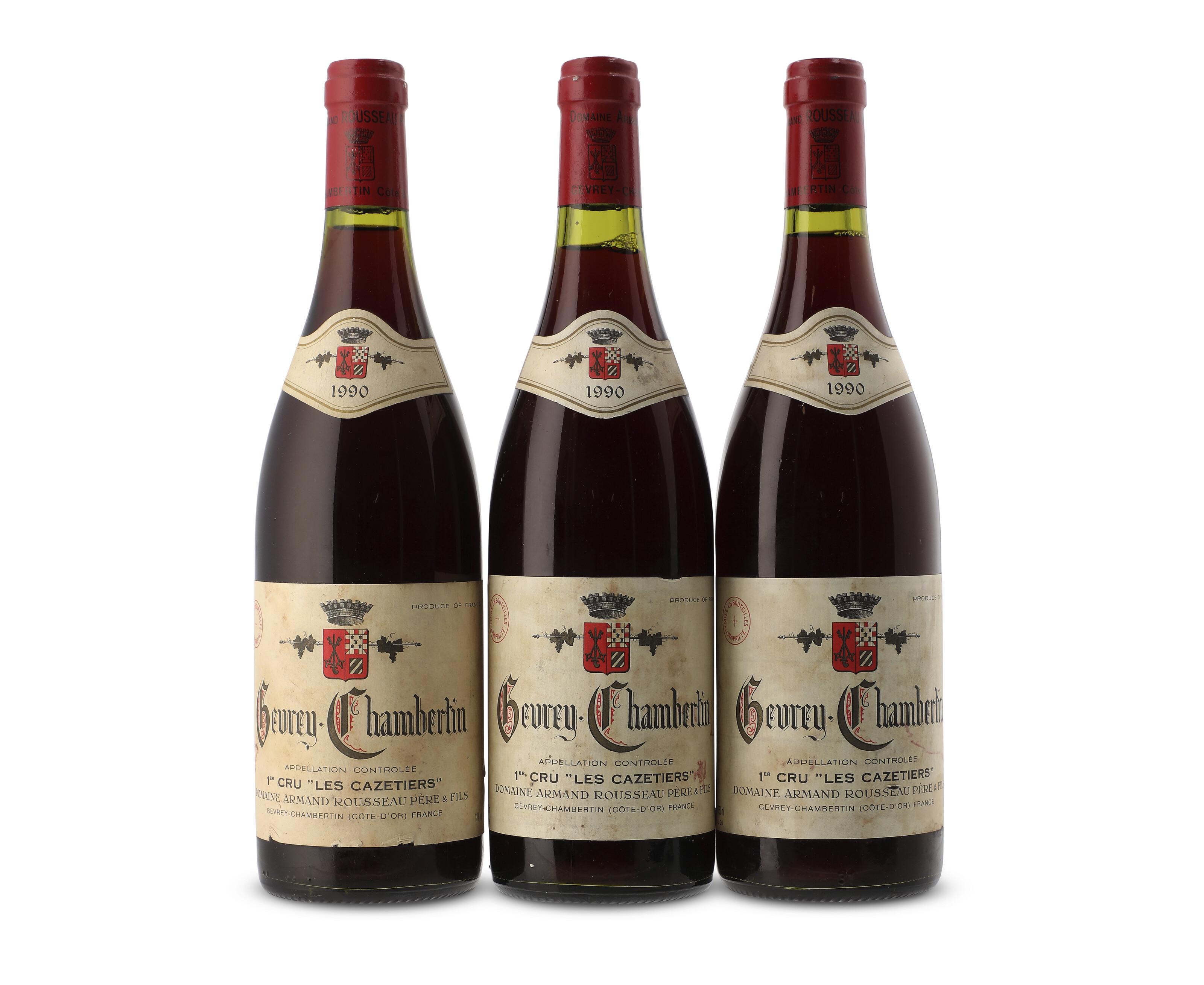 Domaine Armand Rousseau, Gevrey-Chambertin, Les Cazetiers 1990, offered in An Exemplary Collection of Domaine Armand Rousseau alongside Rarities from the Cellar of Ian Mill KC, until 13 March 2026 at Christie's Online
