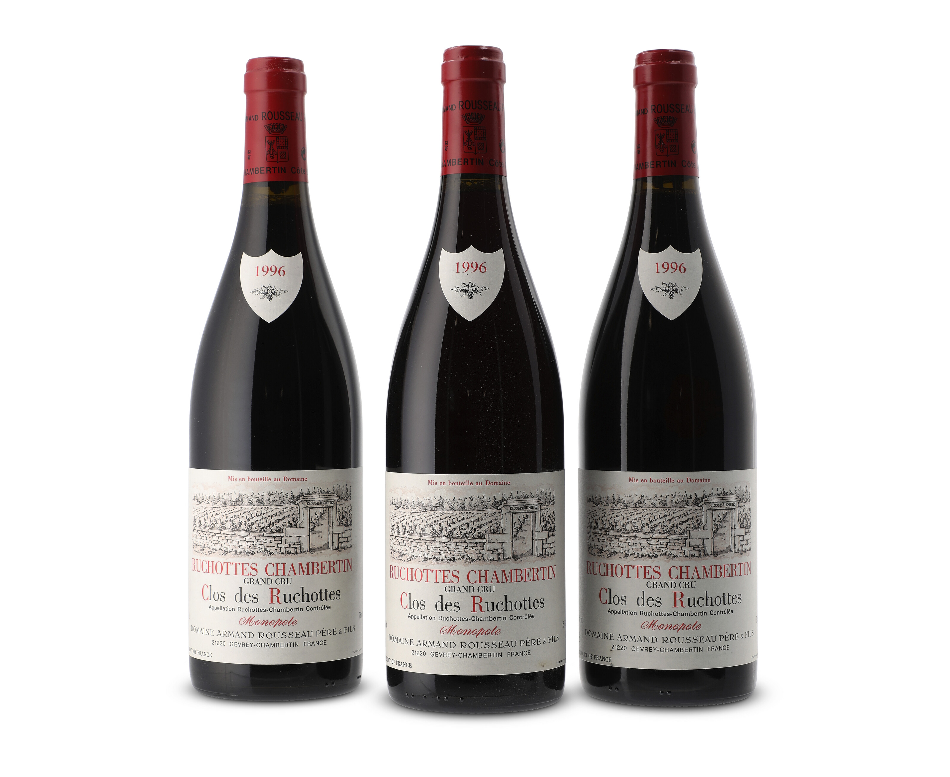 Domaine Armand Rousseau, Ruchottes-Chambertin, Clos des Ruchottes 1996, offered in An Exemplary Collection of Domaine Armand Rousseau alongside Rarities from the Cellar of Ian Mill KC, until 13 March 2026 at Christie's Online