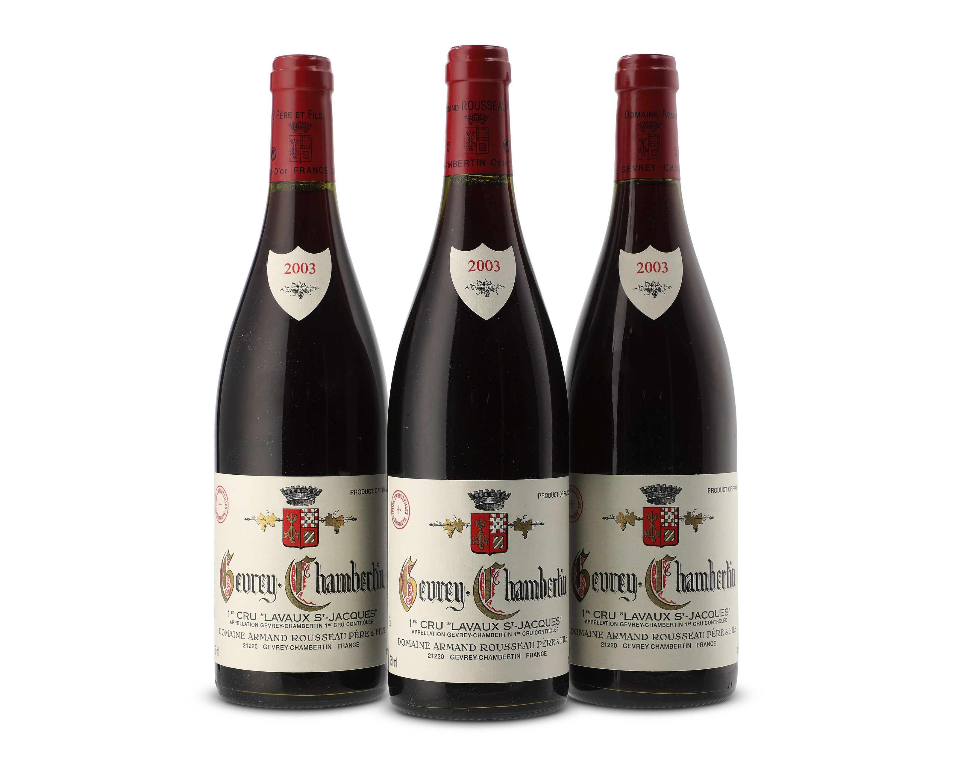 Domaine Armand Rousseau, Gevrey-Chambertin, Lavaux Saint-Jacques 2003, offered in An Exemplary Collection of Domaine Armand Rousseau alongside Rarities from the Cellar of Ian Mill KC, until 13 March 2026 at Christie's Online