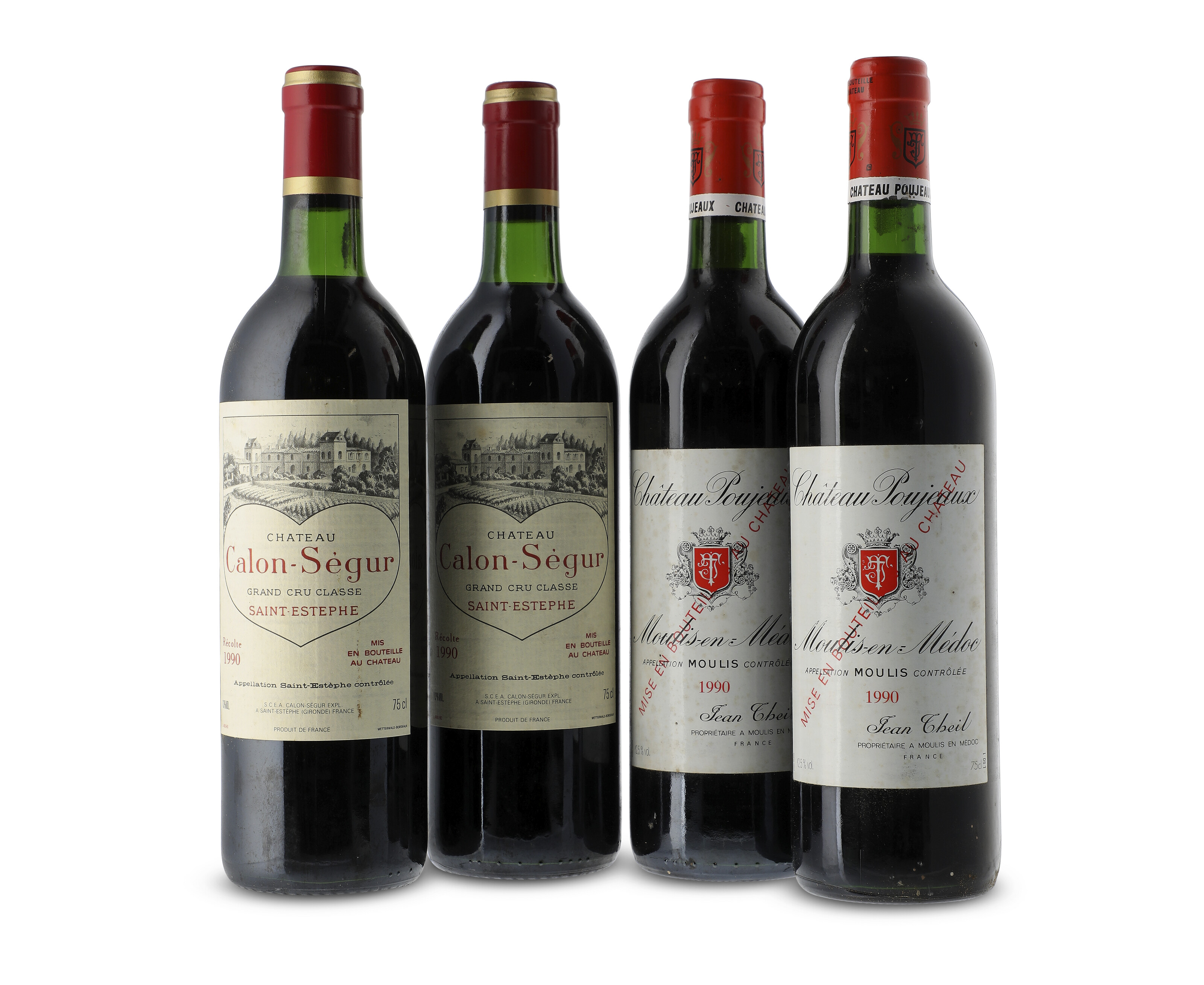 Mixed Lot | Bordeaux | 1990, Château Calon Segur 1990 (8 Bottles)U. 5ts ...
