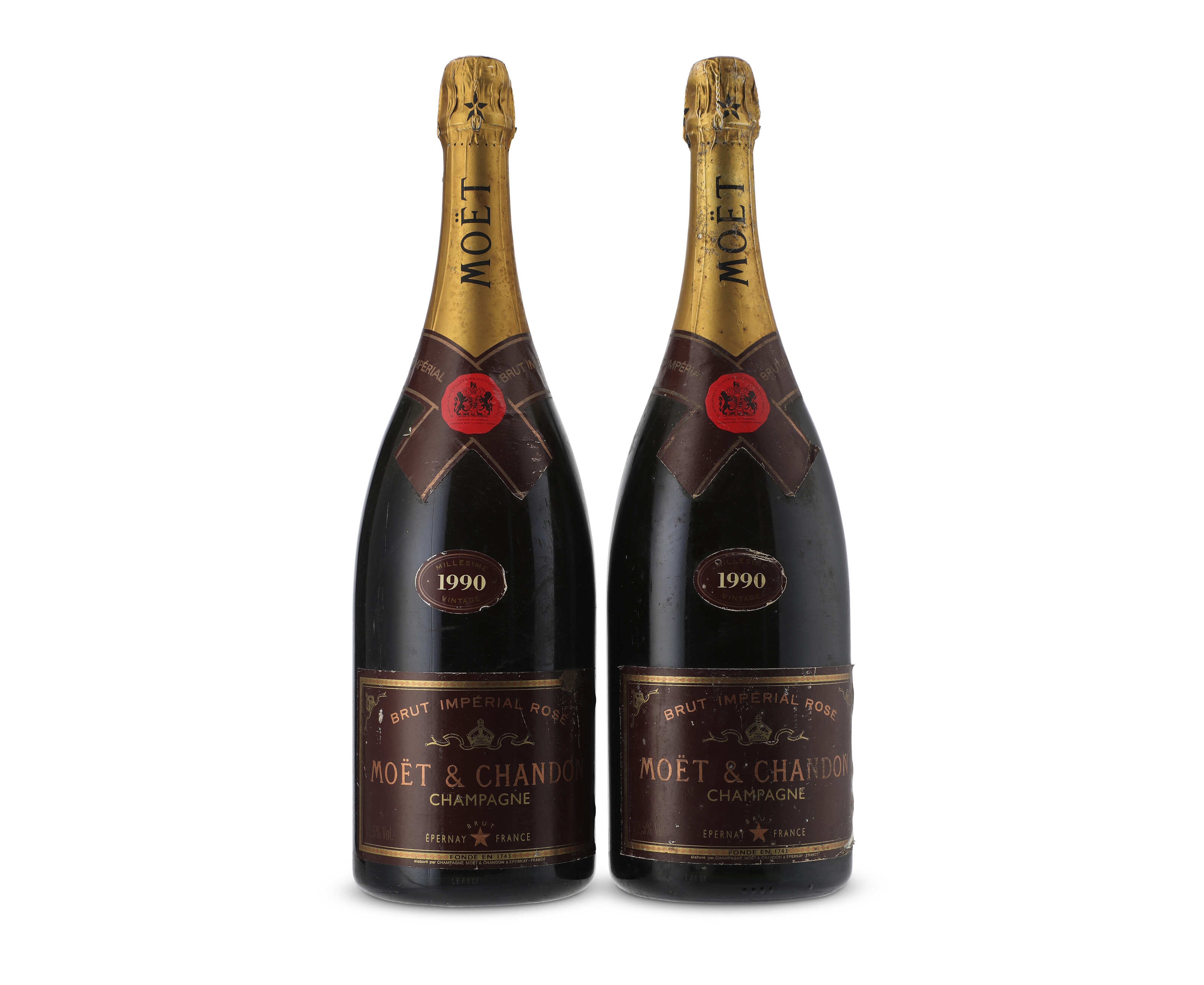 Moët&ChandonCuvéeDomPérignonRosé1990 Moet & Chandon, Rosé Imperial 1990, Champagne U. into-foil, bin