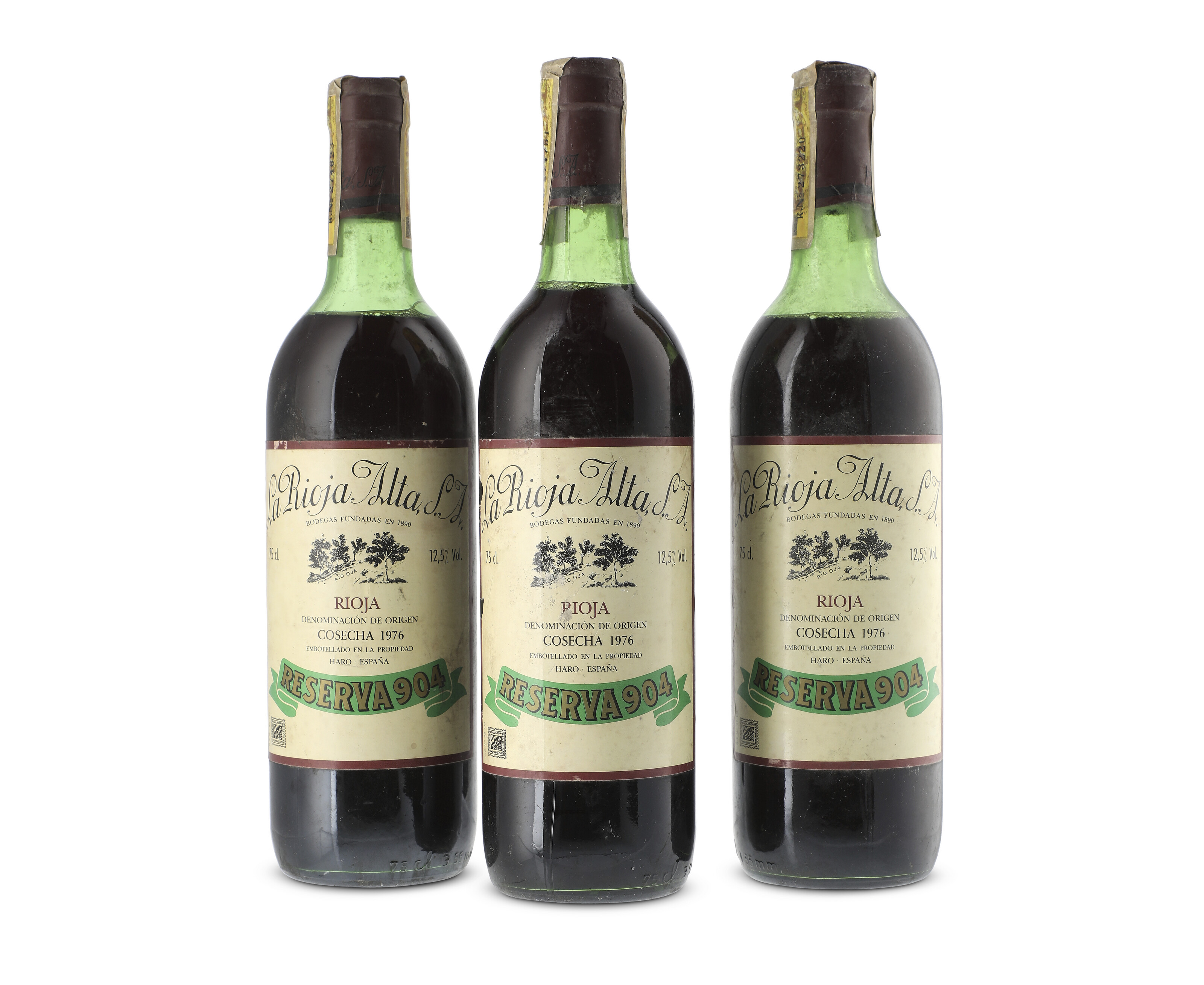 La Rioja Alta, Reserva 904 1976, Rioja U. 4x ts, 1x us, 3x m/us, bin ...