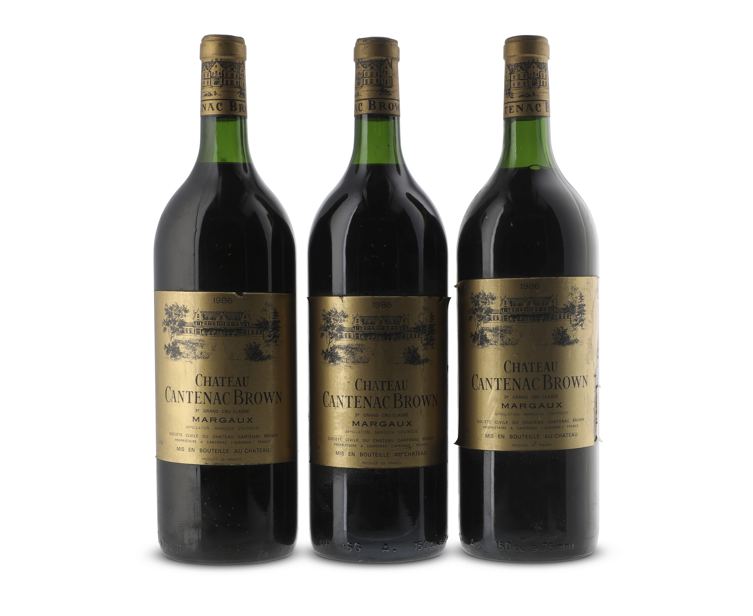 Château Cantenac Brown 1986, Margaux, 3ème Cru Classé U. 2x us, 1x