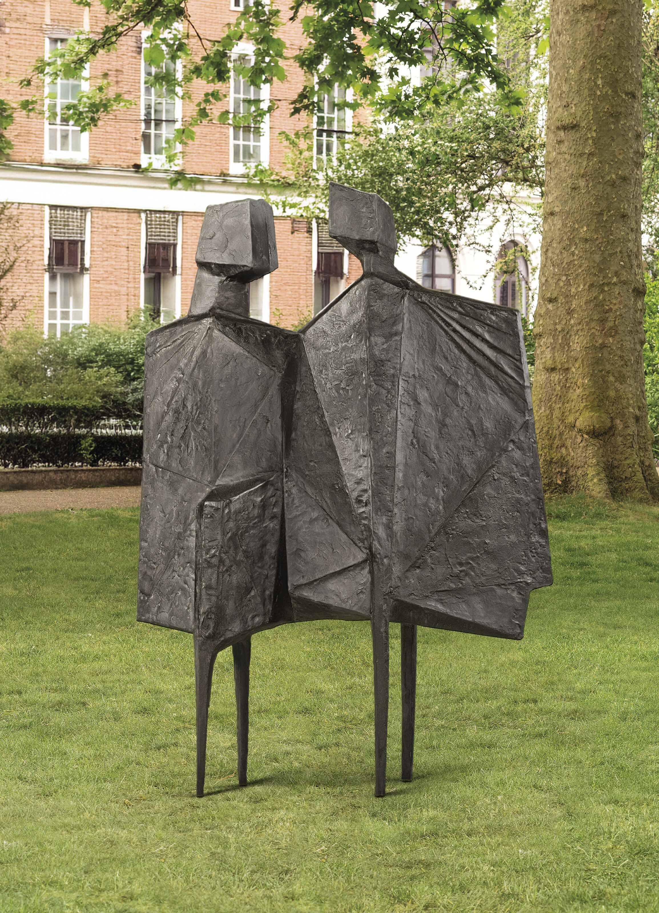 Lynn Chadwick, Two Watchers V Second Version, 1967, offered in the Modern British and Irish Art Evening Sale on 21 October 2026 at Christie's in London.
